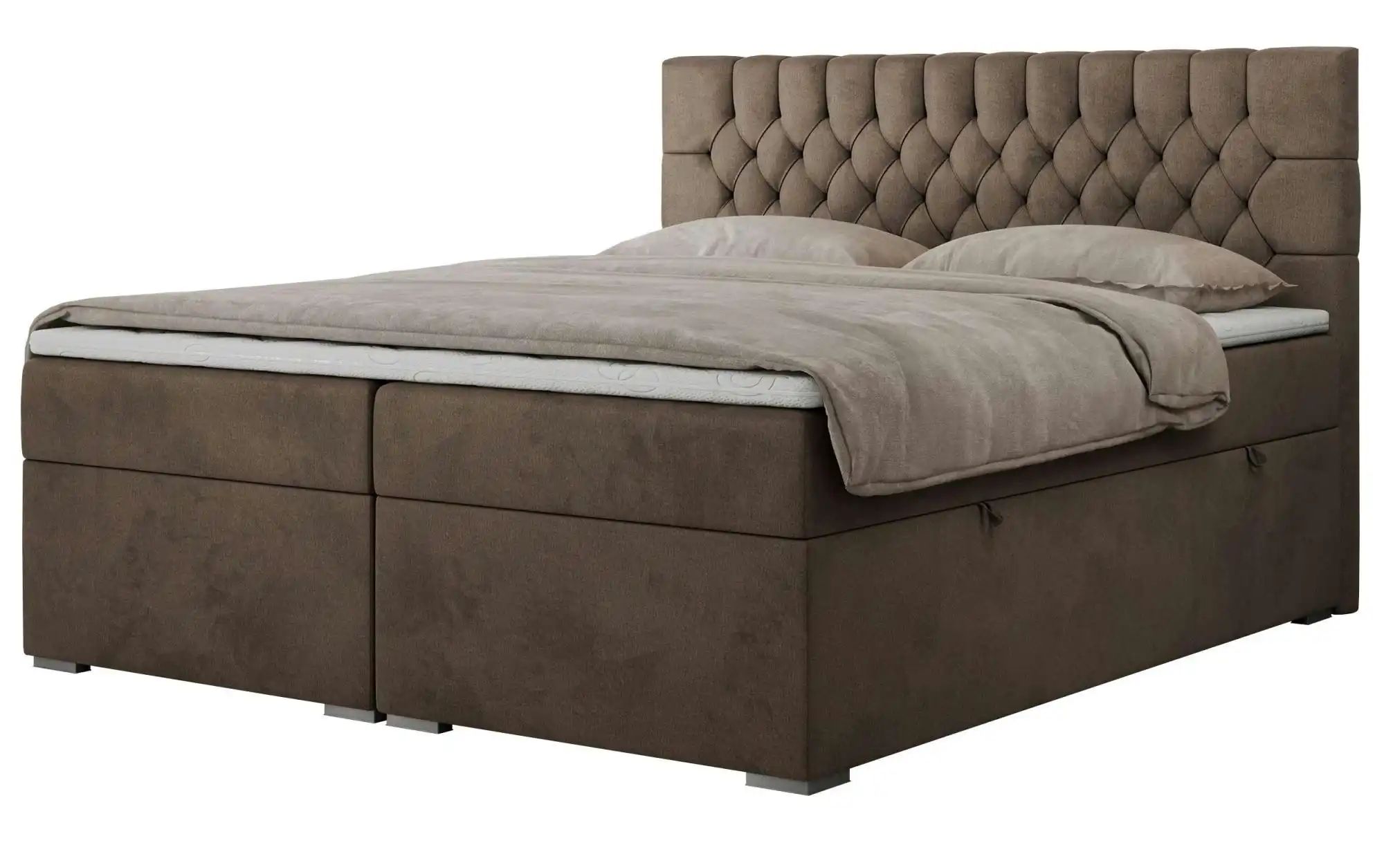 Boxbett mit Bettkasten Pera ¦ braun ¦ Maße (cm): H: 125 Betten > Komfortbet günstig online kaufen