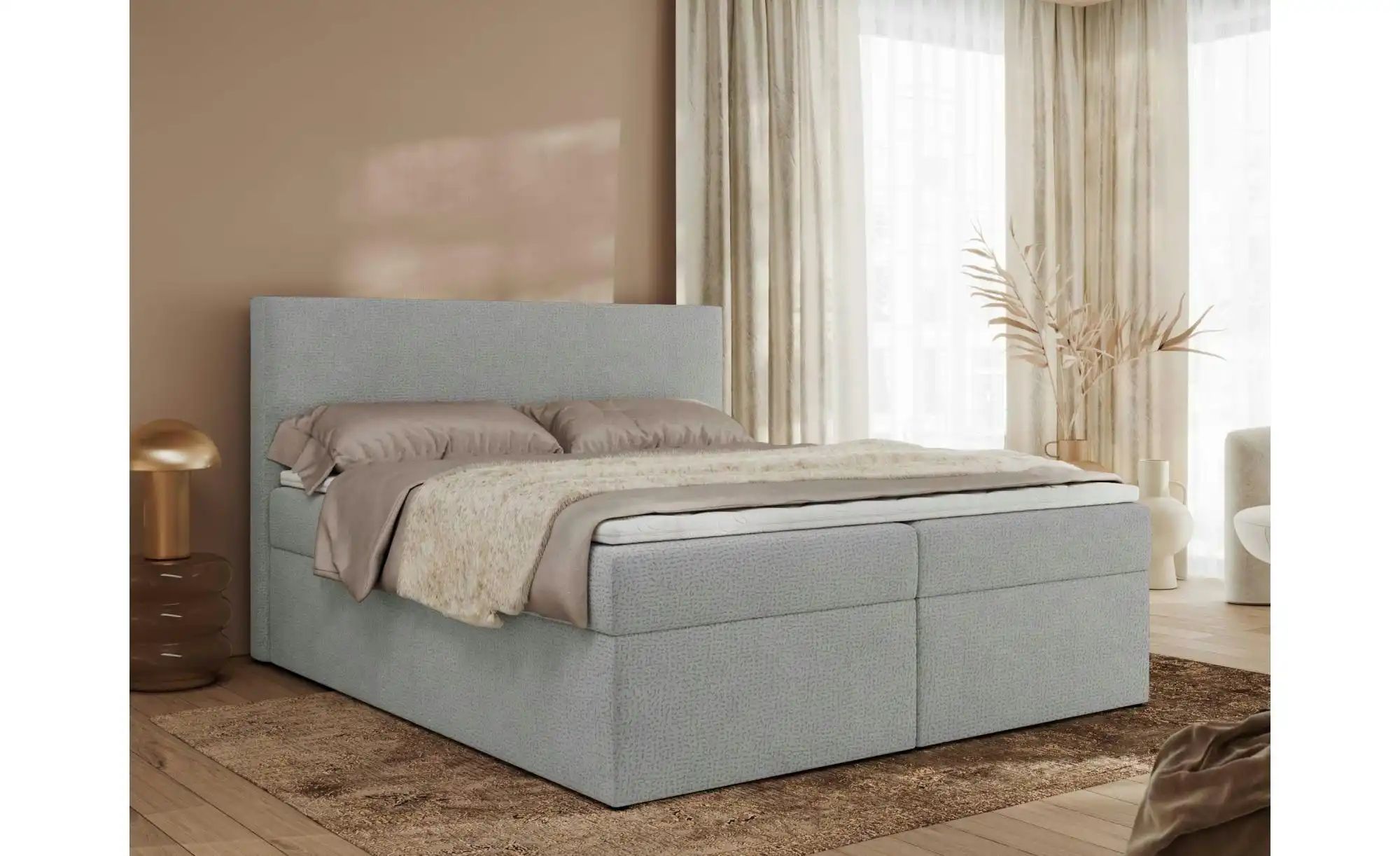 Thumbnail - Boxbett mit Bettkasten Jaguar ¦ grau ¦ Maße (cm): B: 144 H: 119 Betten > Komfortbetten - Höffner