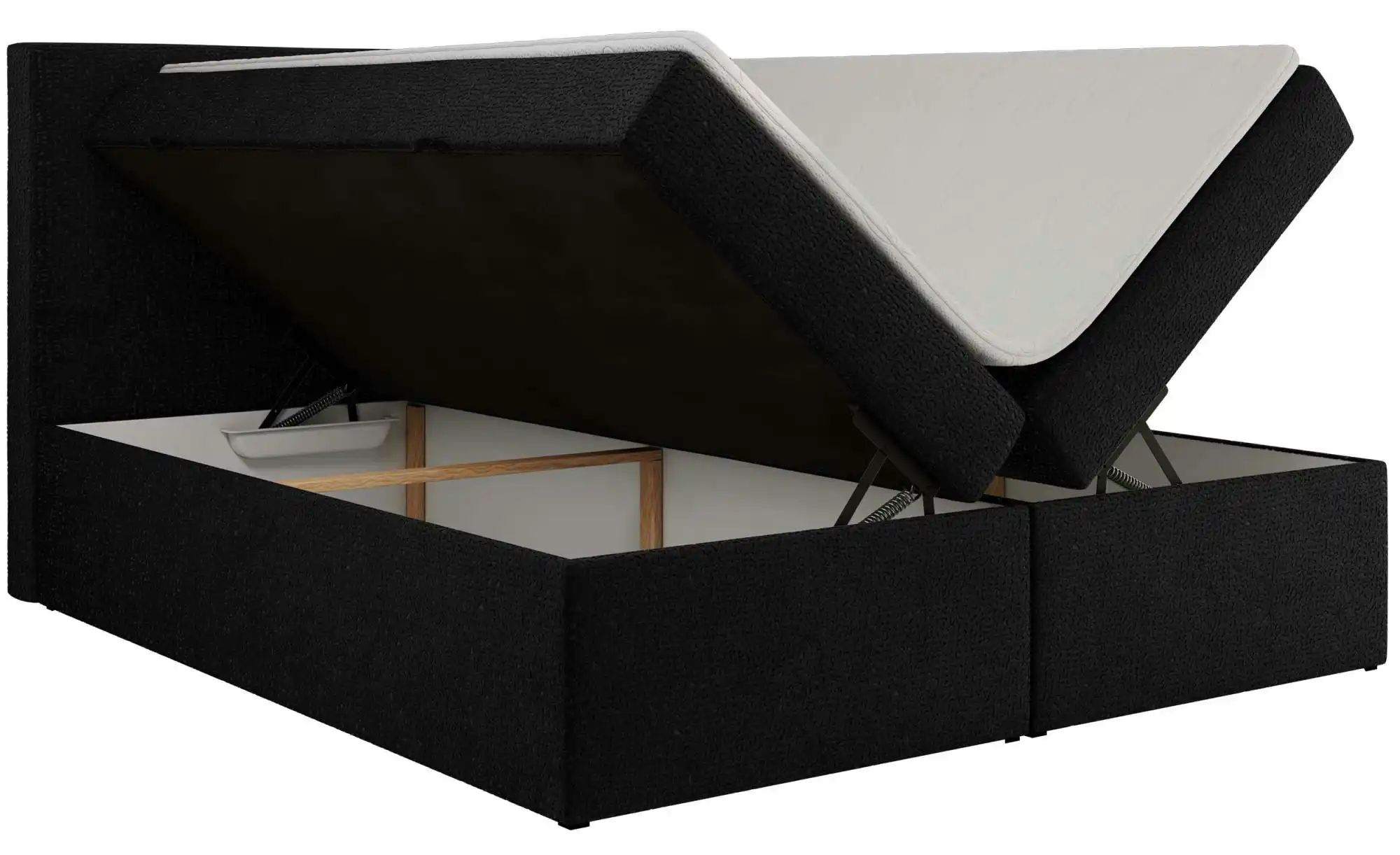 Boxbett mit Bettkasten Jaguar ¦ schwarz ¦ Maße (cm): H: 119 Betten > Komfor günstig online kaufen
