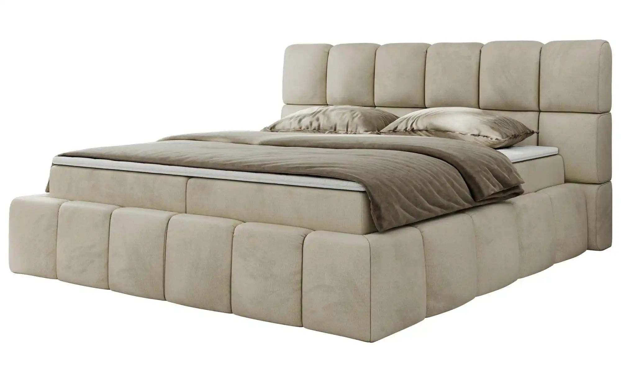 Boxbett mit Bettkasten Nira ¦ beige ¦ Maße (cm): H: 113 Betten > Komfortbet günstig online kaufen