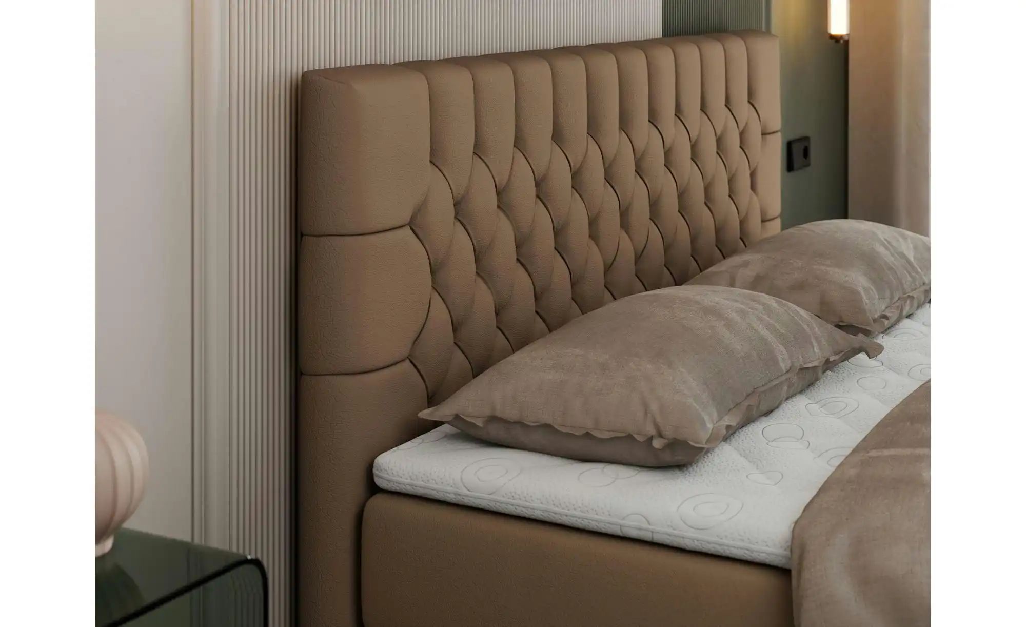 Thumbnail - Boxbett mit Bettkasten Pera ¦ braun ¦ Maße (cm): B: 200 H: 125 Betten > Komfortbetten - Höffner