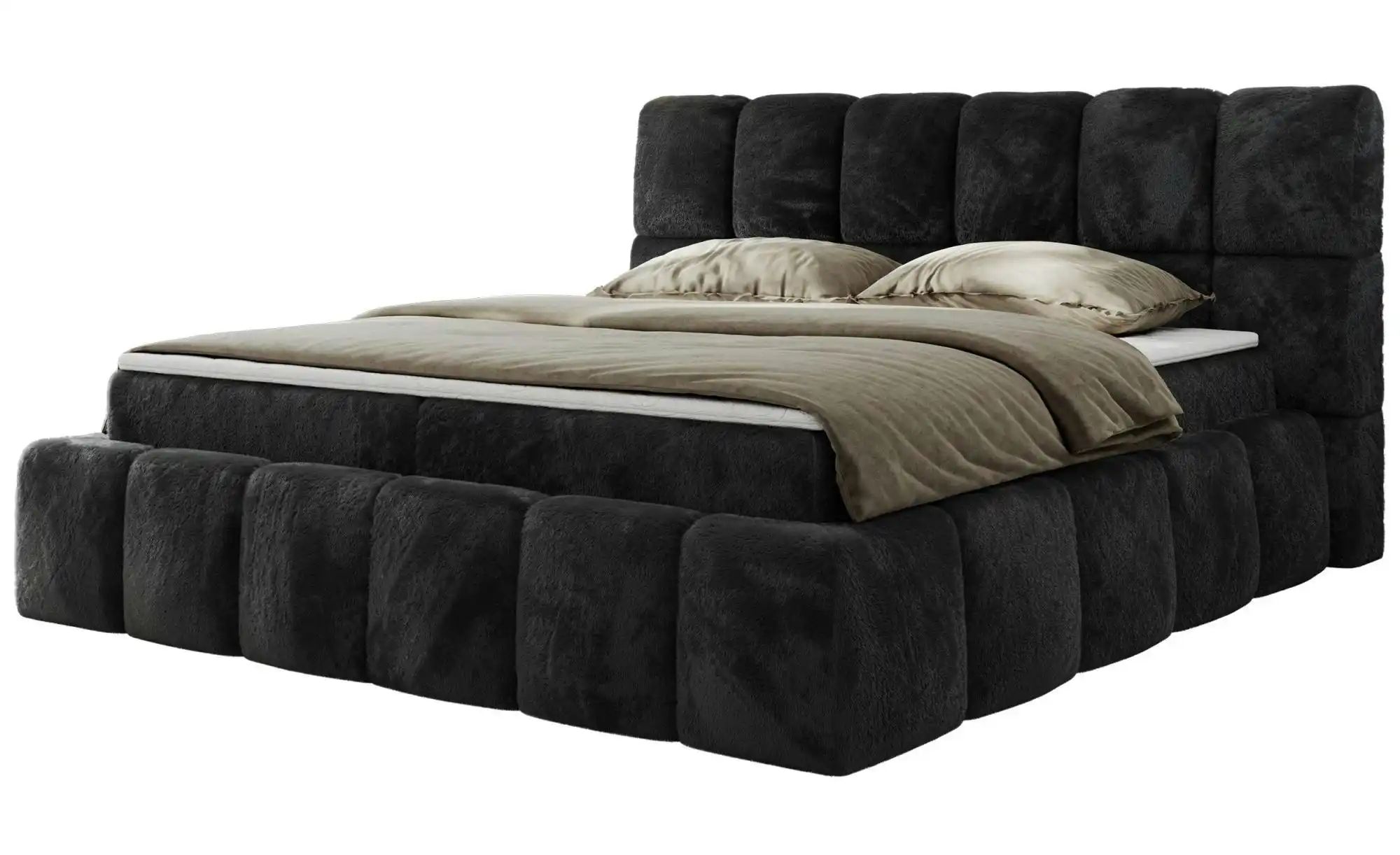 Boxbett mit Bettkasten Nira ¦ grau ¦ Maße (cm): H: 113 Betten > Polsterbett günstig online kaufen