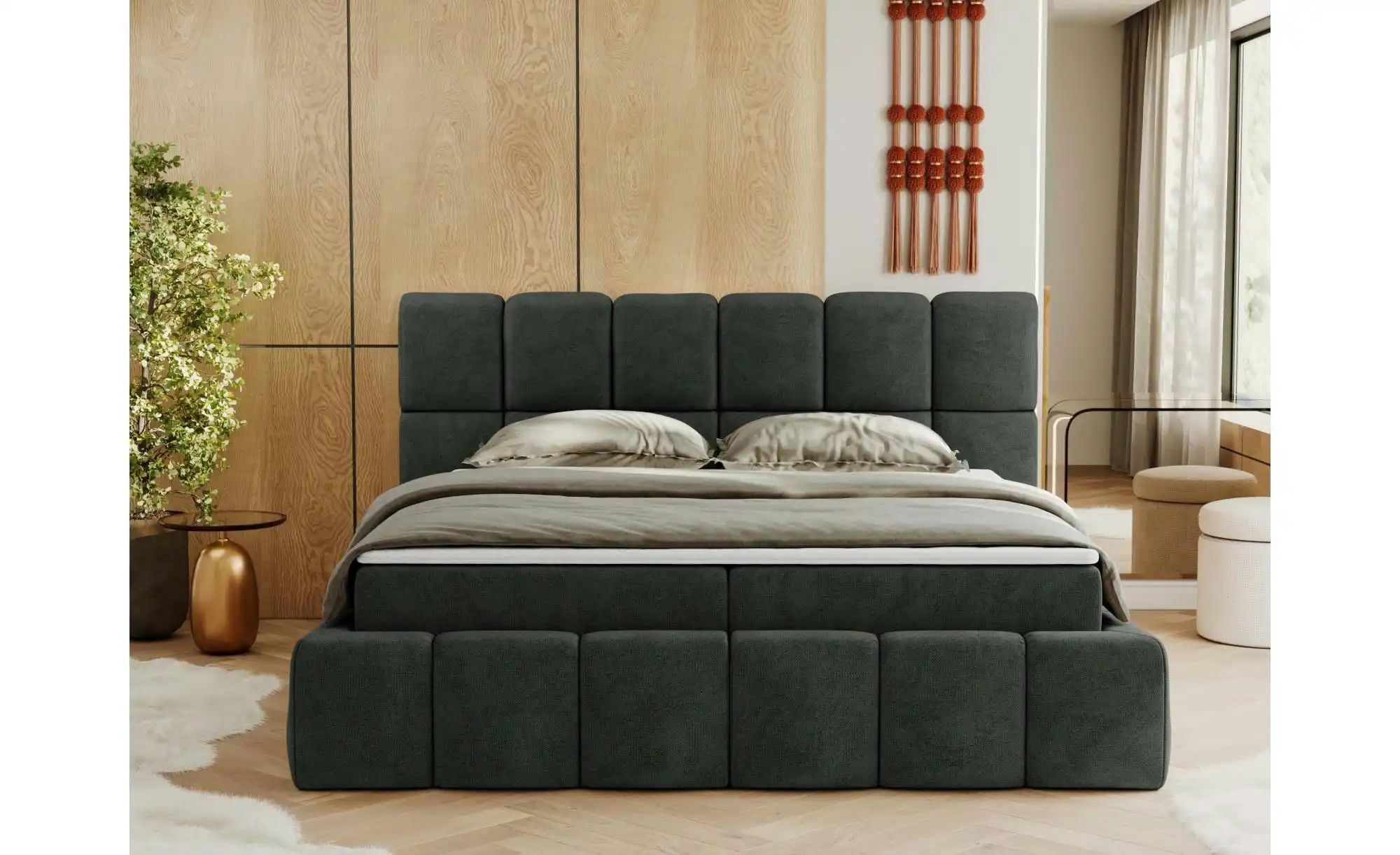 Thumbnail - Boxbett mit Bettkasten Nira ¦ grau ¦ Maße (cm): B: 154 H: 113 Betten > Komfortbetten - Höffner