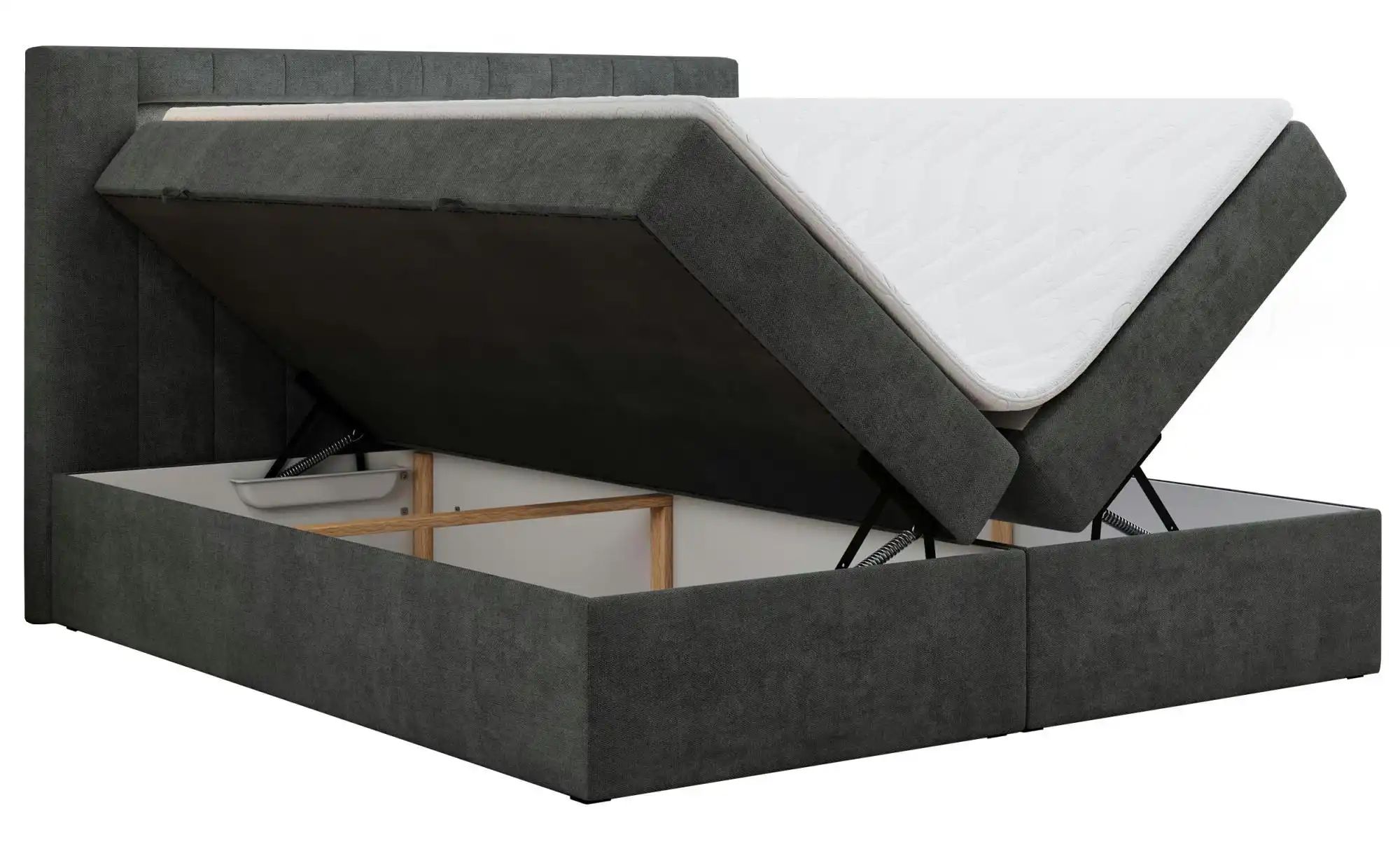 Boxbett mit Bettkasten Gold 5 ¦ grau ¦ Maße (cm): H: 103 Betten > Komfortbe günstig online kaufen