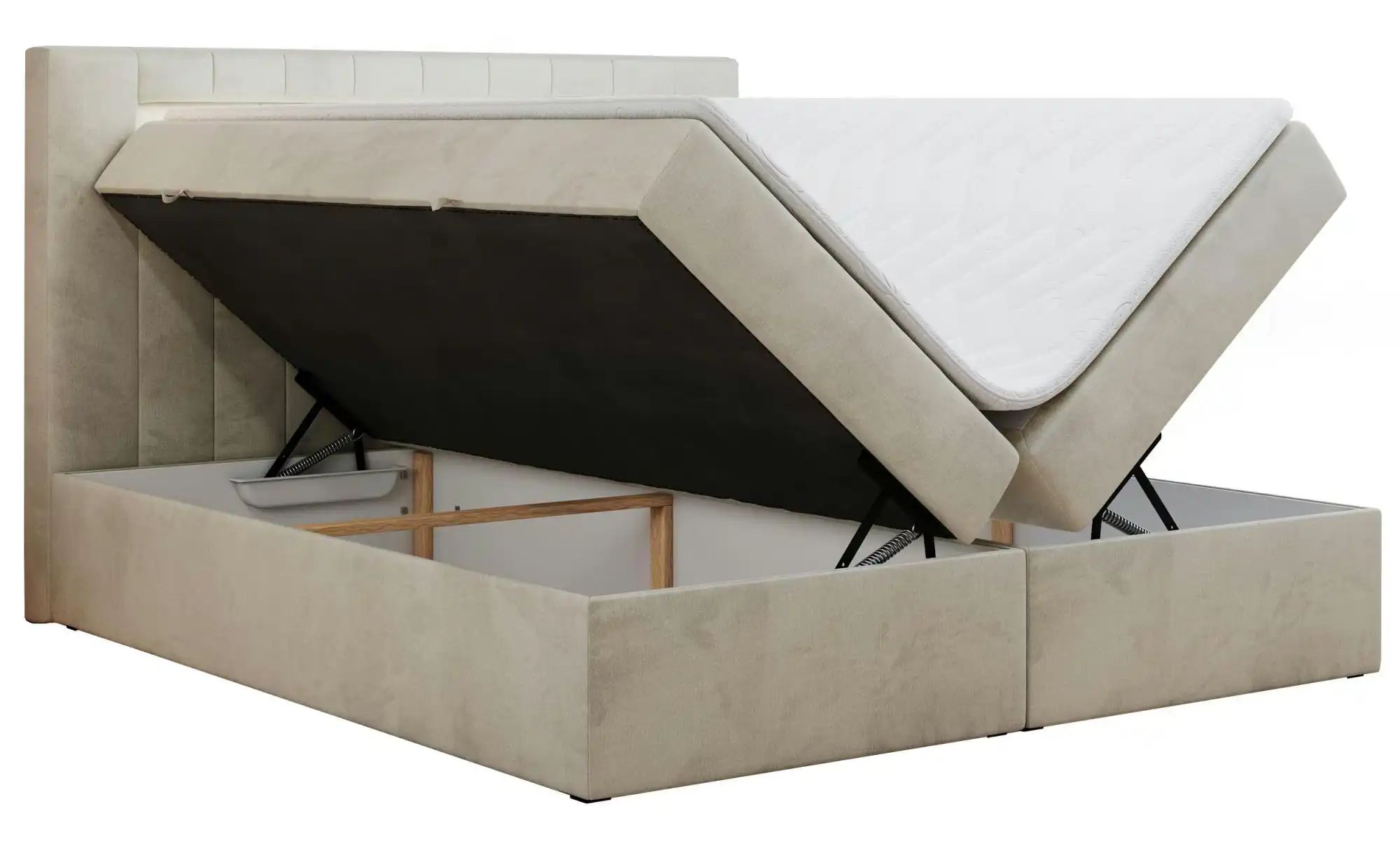 Boxbett mit Bettkasten Gold 5 ¦ beige ¦ Maße (cm): H: 103 Betten > Komfortb günstig online kaufen