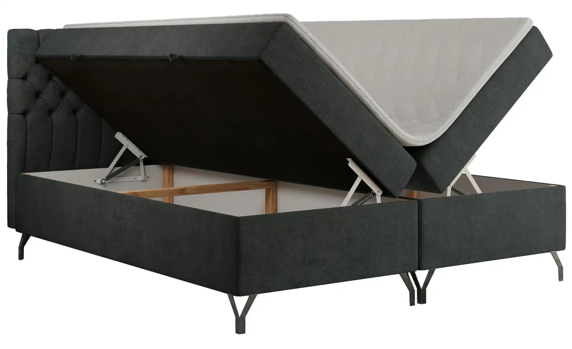 Boxbett mit Bettkasten Grimaldi ¦ grau ¦ Maße (cm): H: 115 Betten > Komfort günstig online kaufen