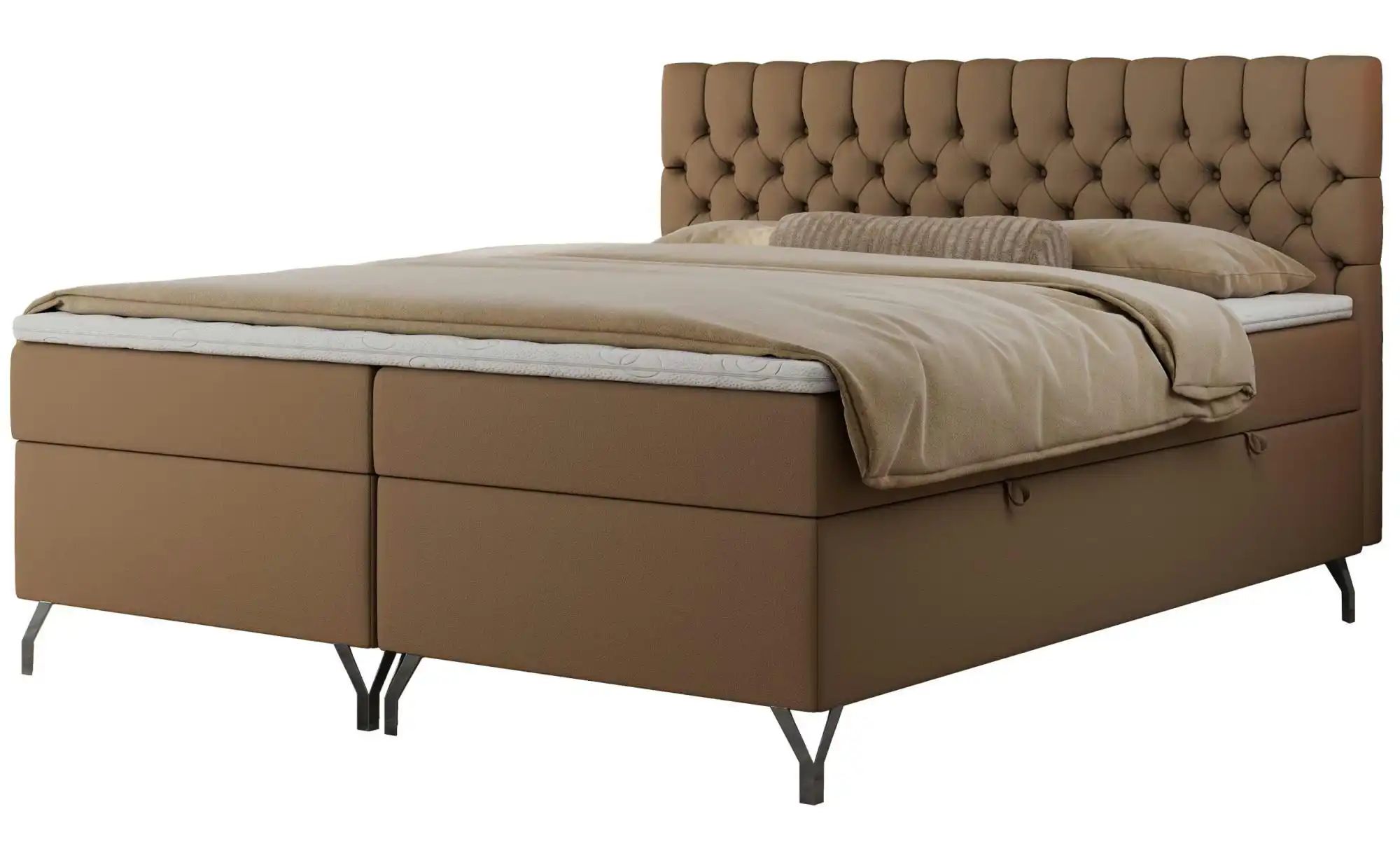 Boxbett mit Bettkasten Grimaldi ¦ braun ¦ Maße (cm): H: 115 Betten > Komfor günstig online kaufen