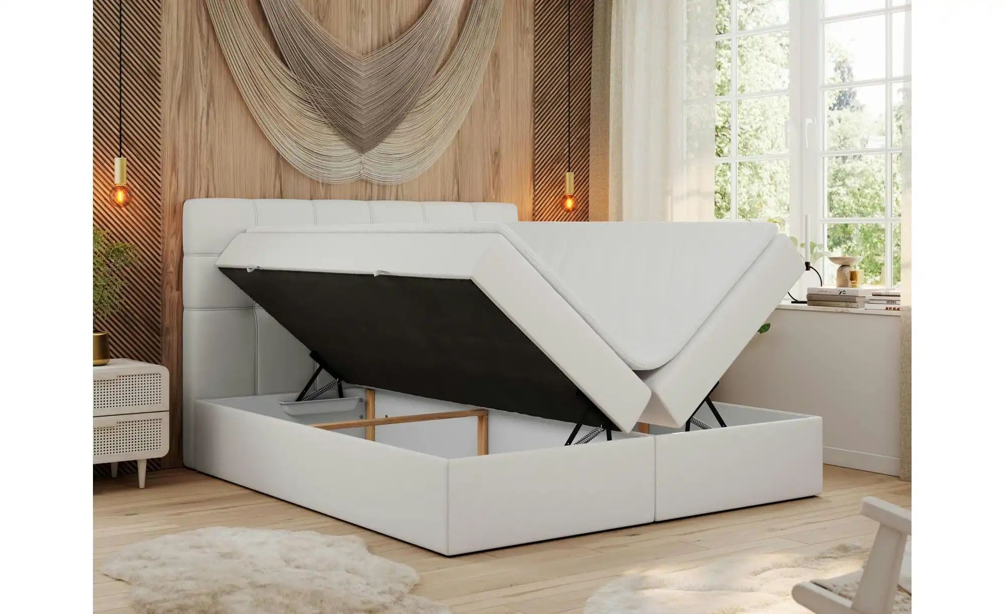 Boxbett mit Bettkasten Erni ¦ weiß ¦ Maße (cm): H: 110 Betten > Komfortbett günstig online kaufen