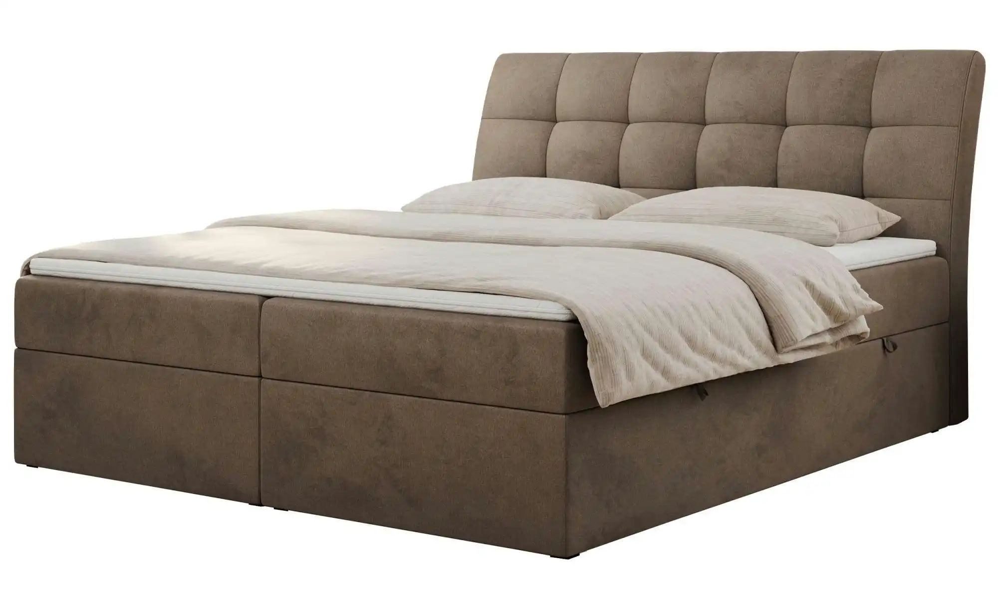 Boxbett mit Bettkasten Diegos ¦ braun ¦ Maße (cm): H: 118 Betten > Komfortb günstig online kaufen