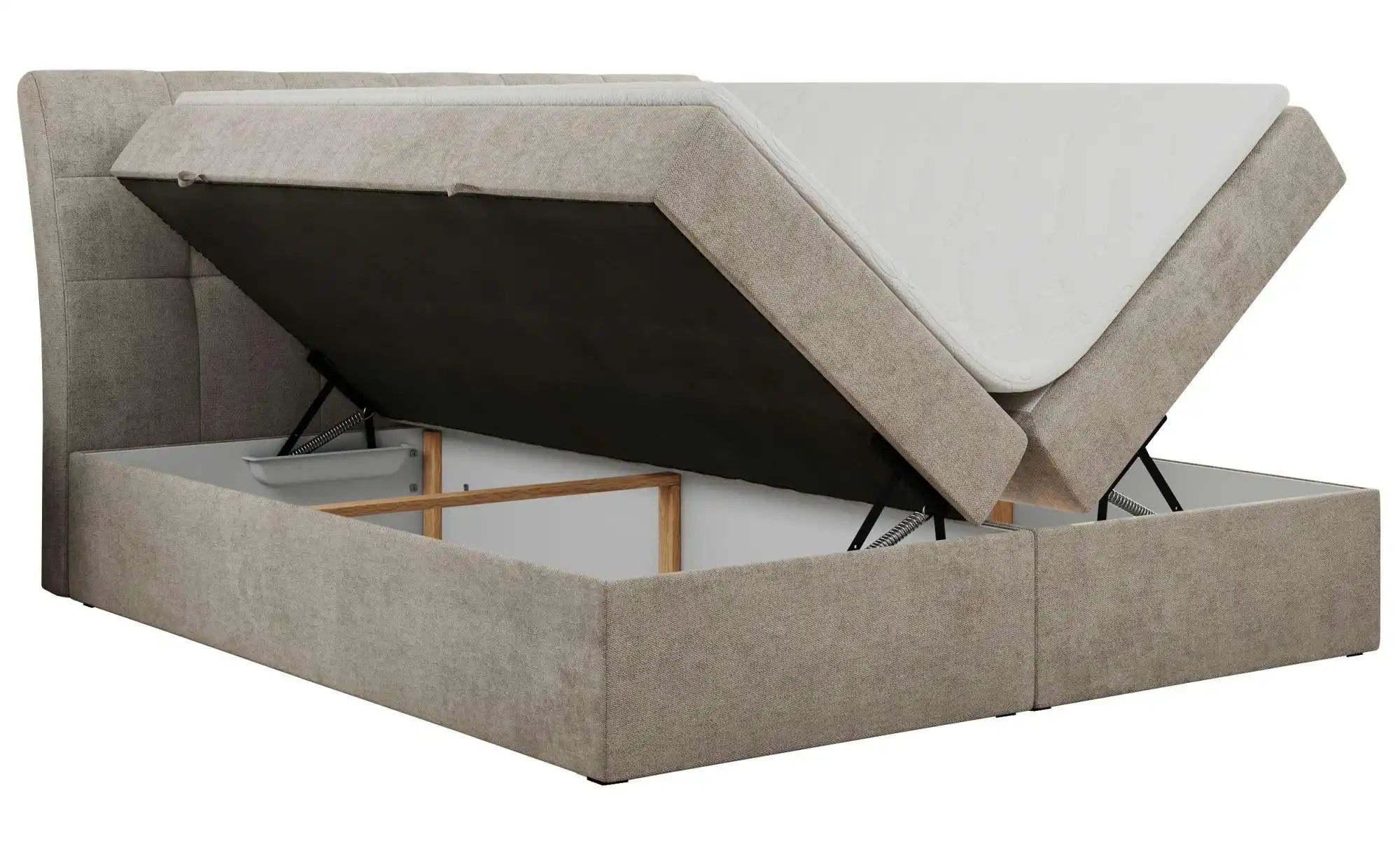 Boxbett mit Bettkasten Diegos ¦ beige ¦ Maße (cm): H: 118 Betten > Komfortb günstig online kaufen