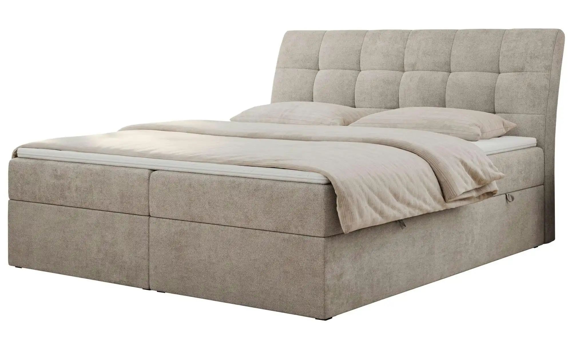 Boxbett mit Bettkasten Diegos ¦ beige ¦ Maße (cm): H: 118 Betten > Komfortb günstig online kaufen