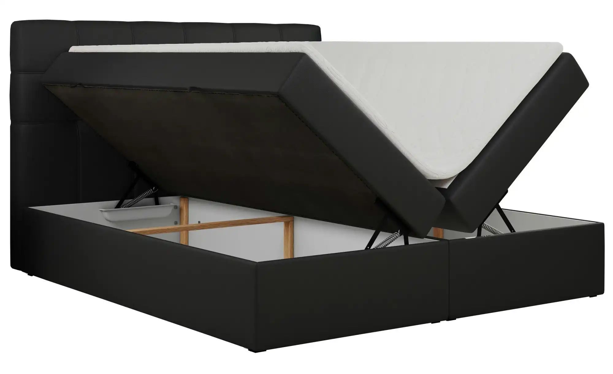 Boxbett mit Bettkasten Erni ¦ schwarz ¦ Maße (cm): H: 110 Betten > Komfortb günstig online kaufen