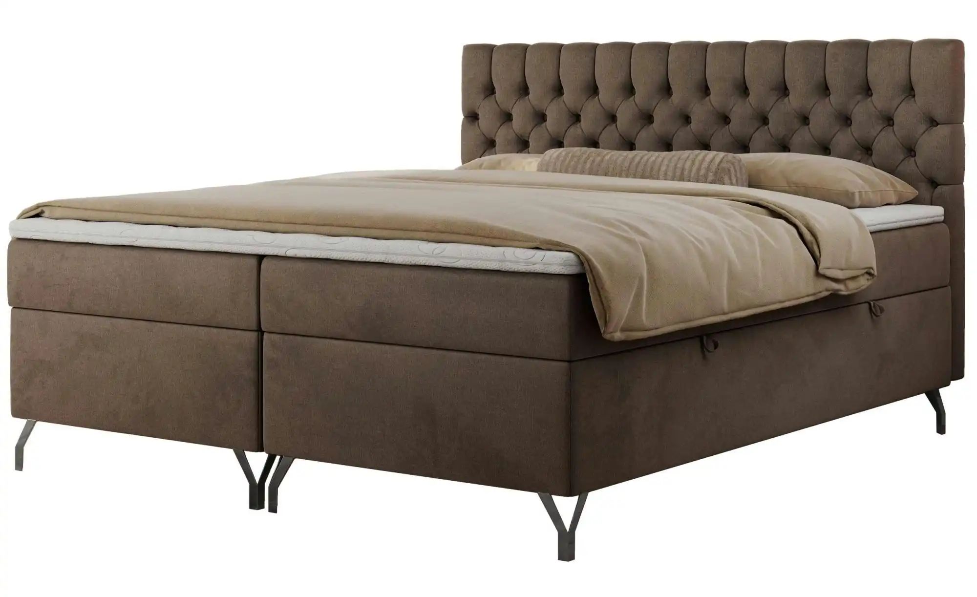 Boxbett mit Bettkasten Grimaldi ¦ braun ¦ Maße (cm): H: 115 Betten > Komfor günstig online kaufen