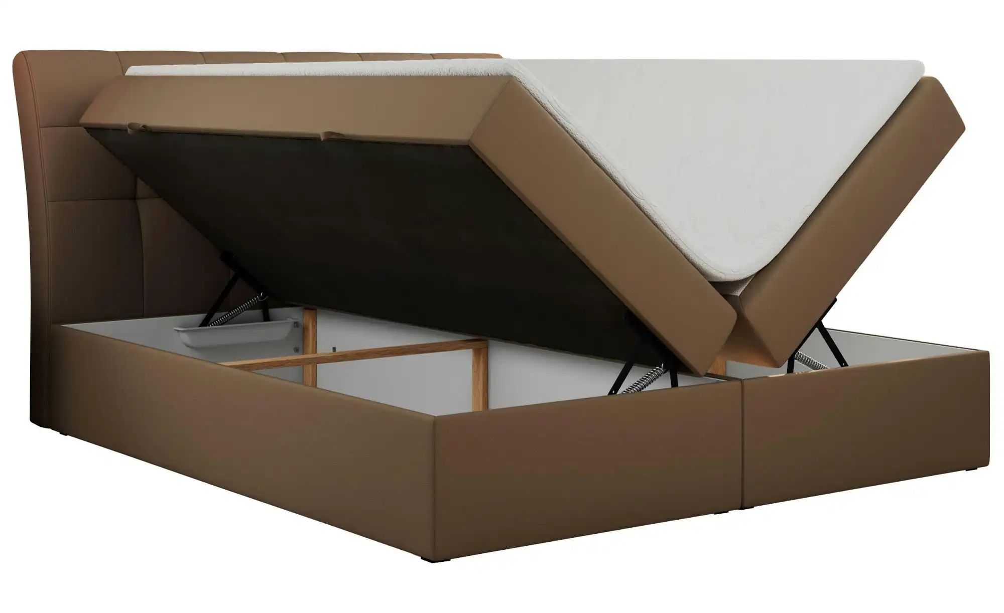 Boxbett mit Bettkasten Diegos ¦ braun ¦ Maße (cm): H: 118 Betten > Komfortb günstig online kaufen
