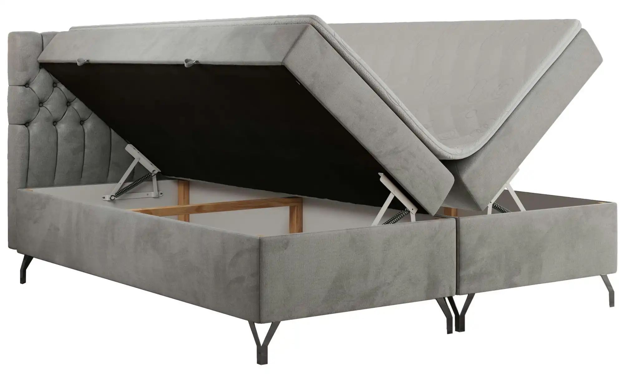 Thumbnail - Boxbett mit Bettkasten Grimaldi ¦ grau ¦ Maße (cm): B: 184 H: 115 Betten > Komfortbetten - Höffner