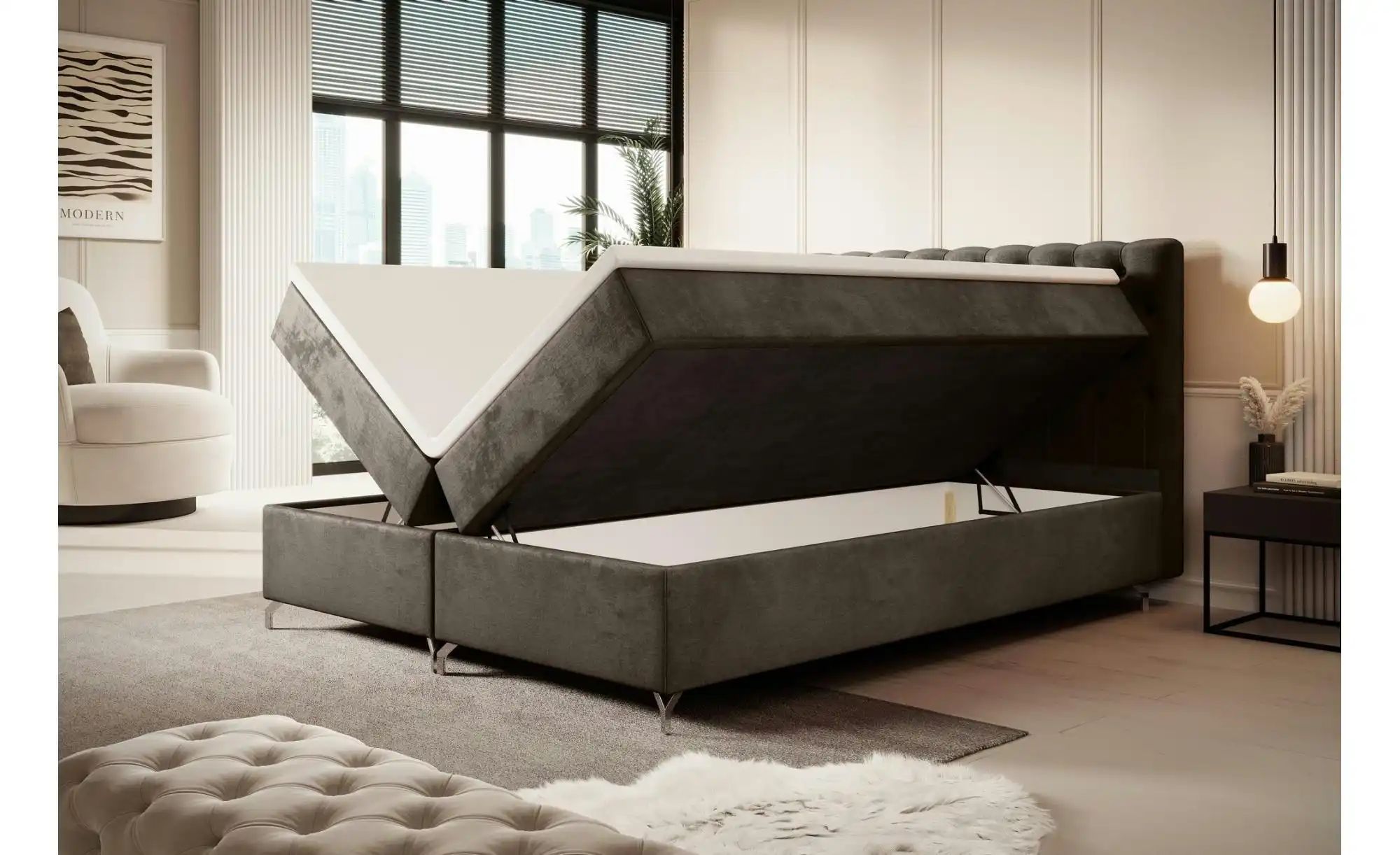 Boxbett mit Stauraum Chester ¦ braun ¦ Maße (cm): B: 140 H: 111 Betten > Ko günstig online kaufen