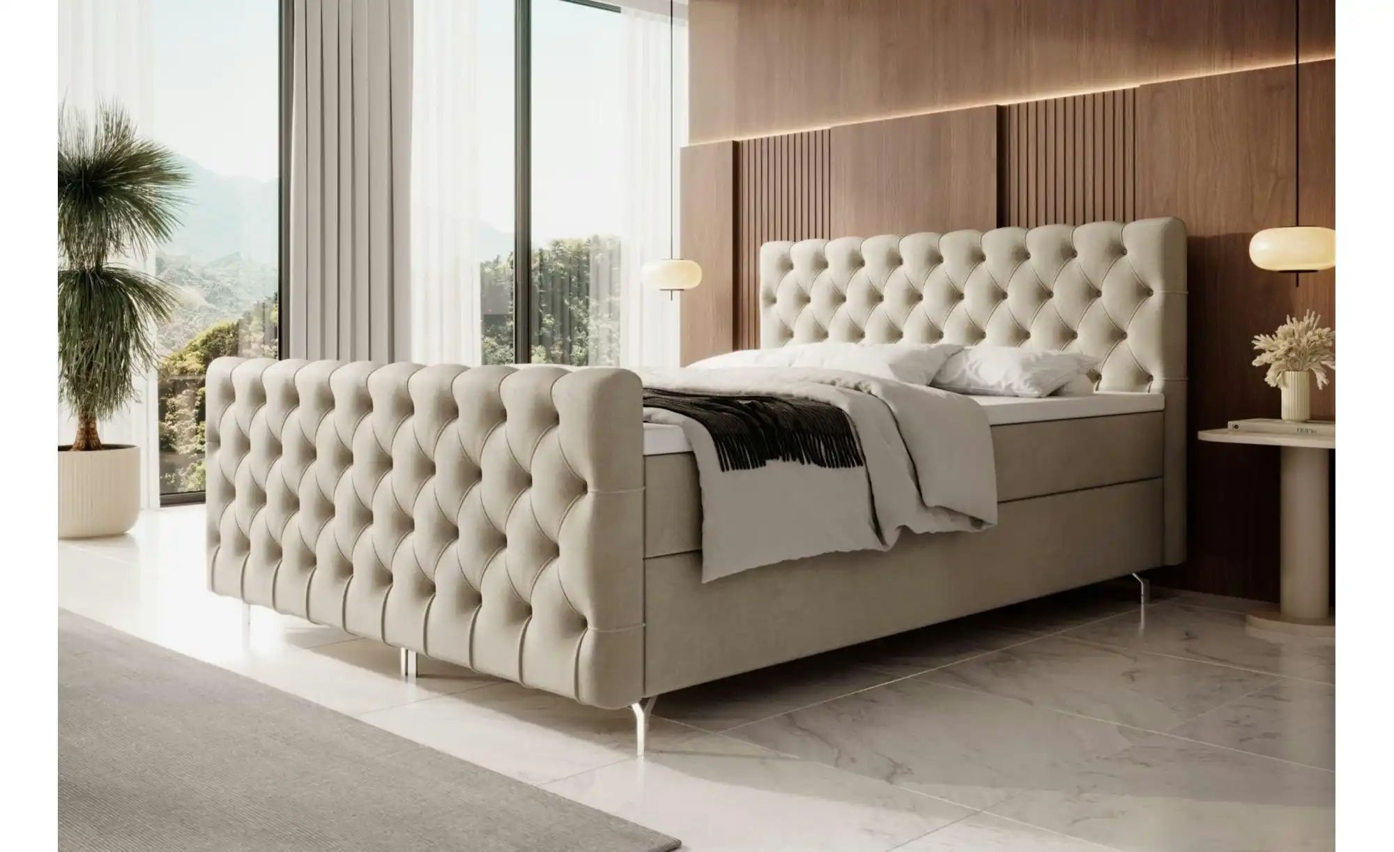 Boxbett   ¦ creme ¦ Maße (cm): B: 200 H: 111 Betten > Komfortbetten - Höffn günstig online kaufen