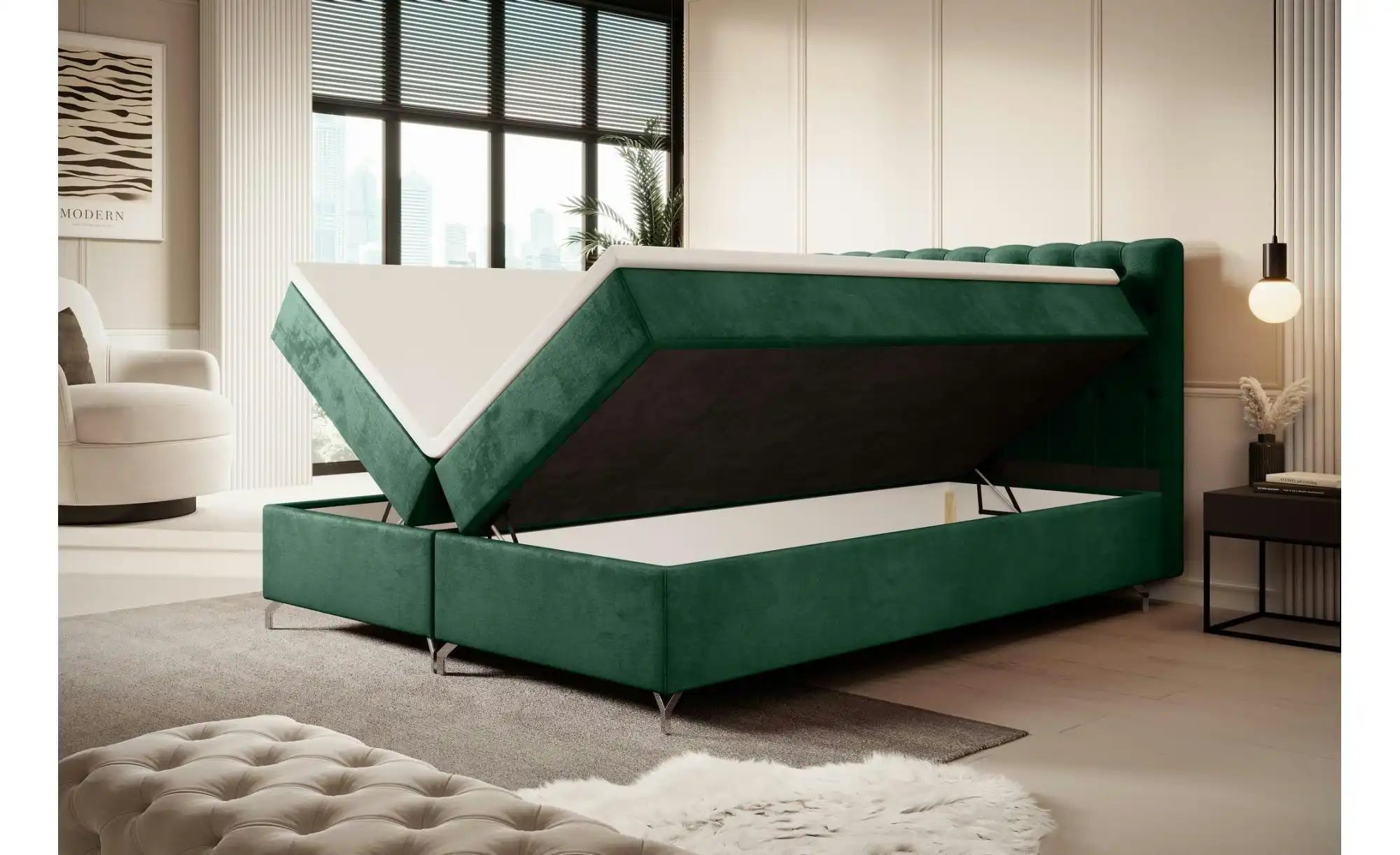 Boxbett   ¦ grün ¦ Maße (cm): B: 140 H: 111 Betten > Komfortbetten - Höffne günstig online kaufen