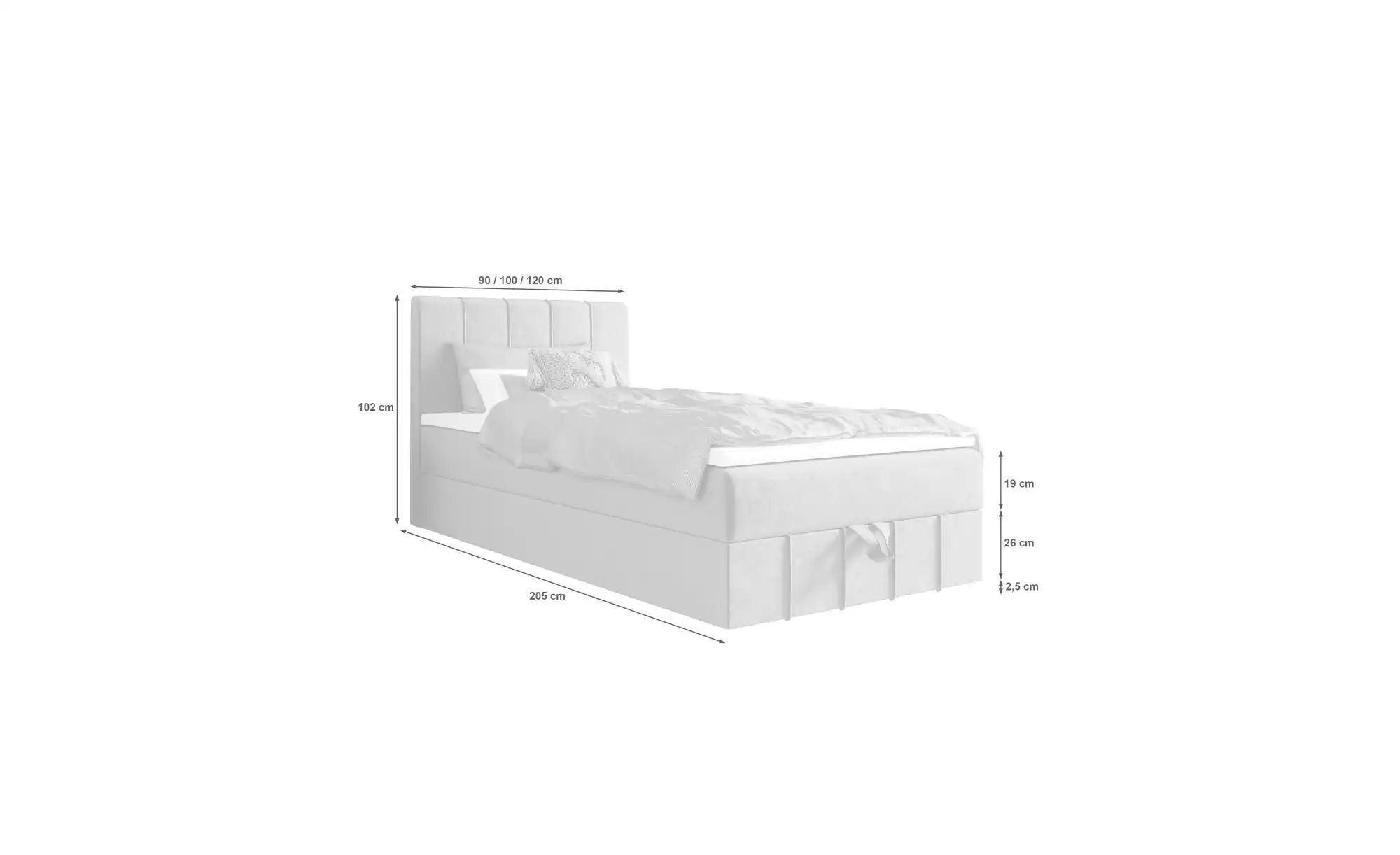 Boxbett   ¦ creme ¦ Maße (cm): B: 100 H: 102 Betten > Komfortbetten - Höffn günstig online kaufen