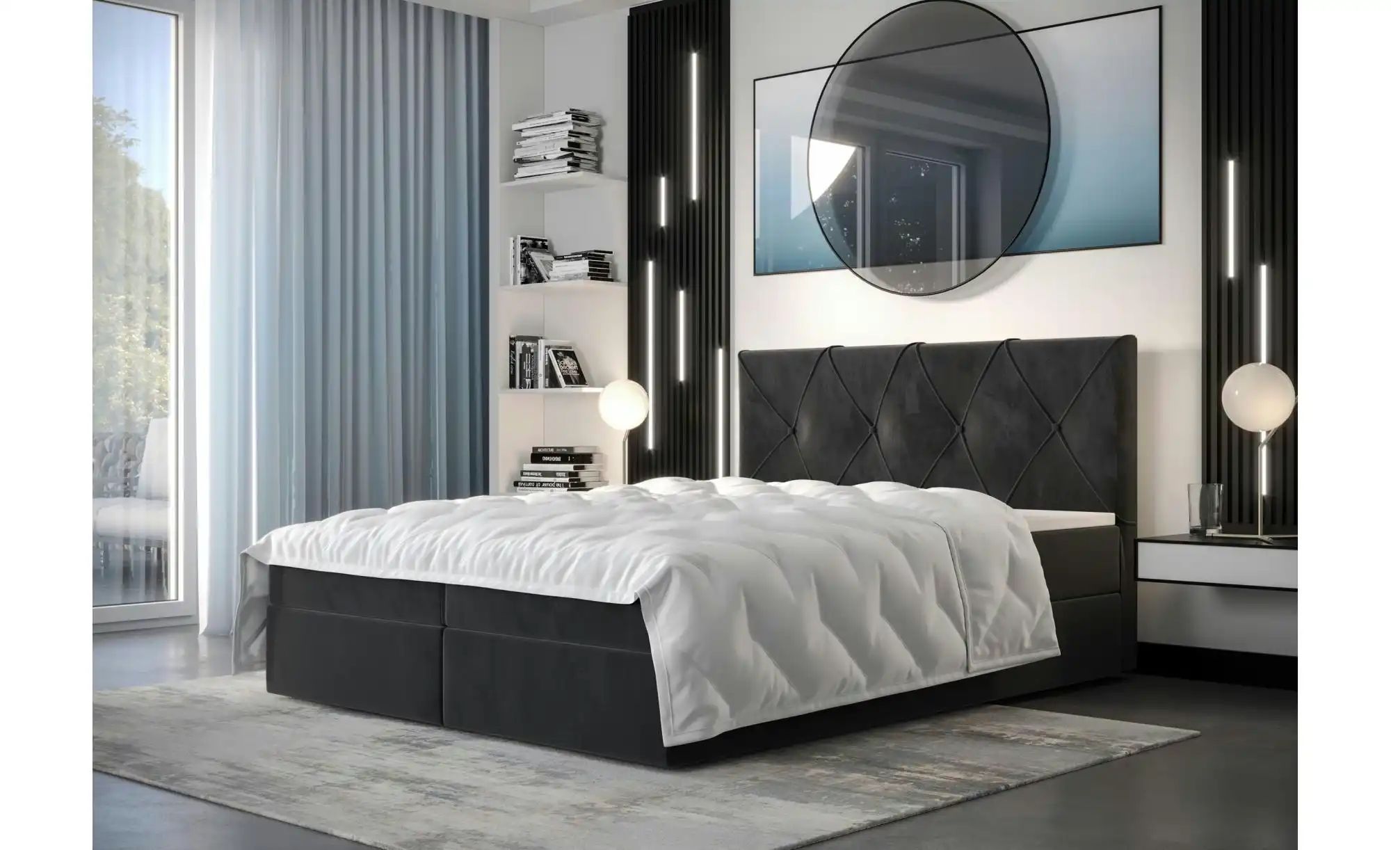Boxbett  Altea ¦ grau ¦ Maße (cm): B: 200 H: 102 Betten > Komfortbetten - H günstig online kaufen