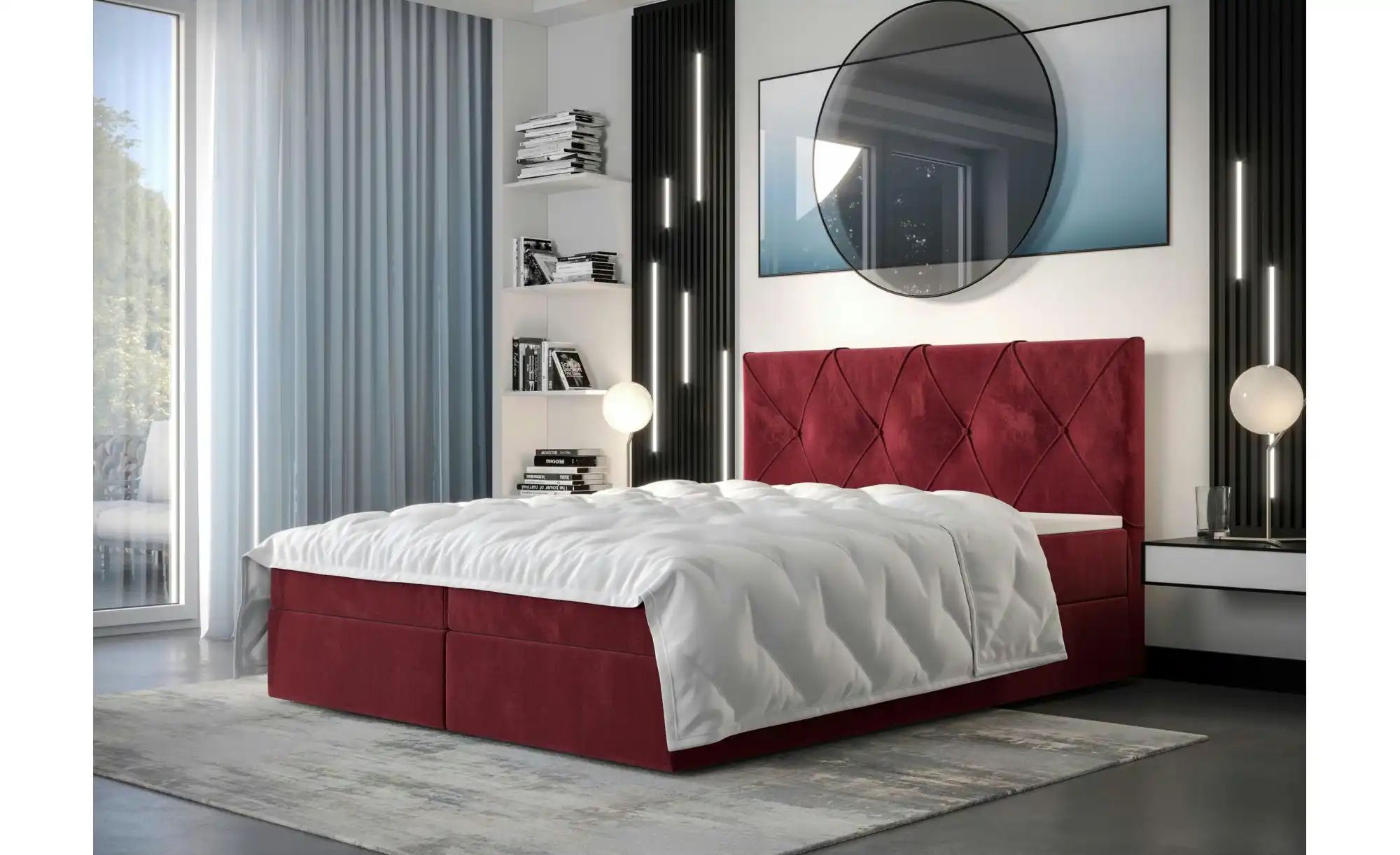 Boxbett  Altea ¦ rot ¦ Maße (cm): B: 140 H: 102 Betten > Komfortbetten - Hö günstig online kaufen