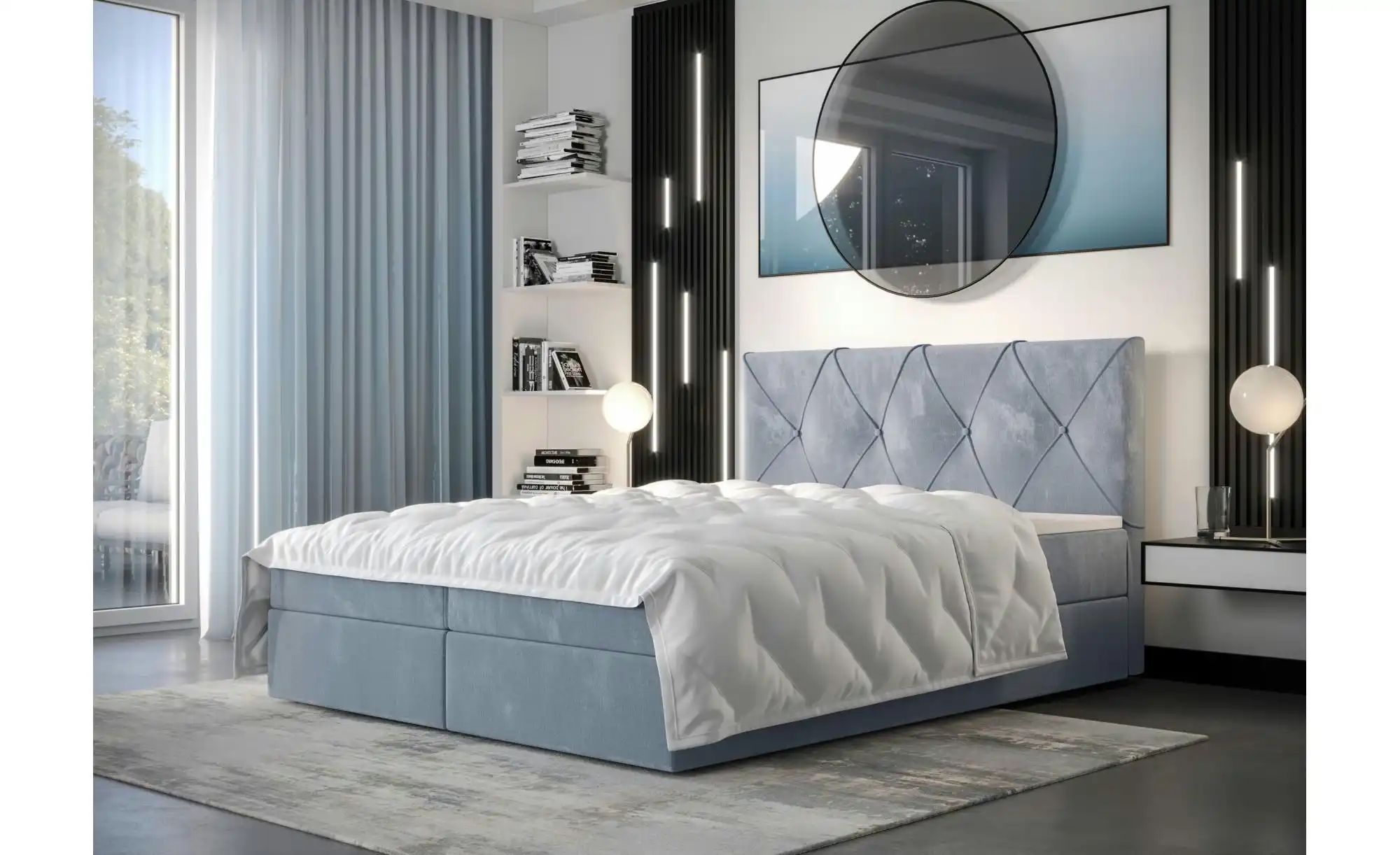 Thumbnail - Boxbett mit Stauraum Altea ¦ blau ¦ Maße (cm): B: 180 H: 102 Betten > Komfortbetten - Höffner