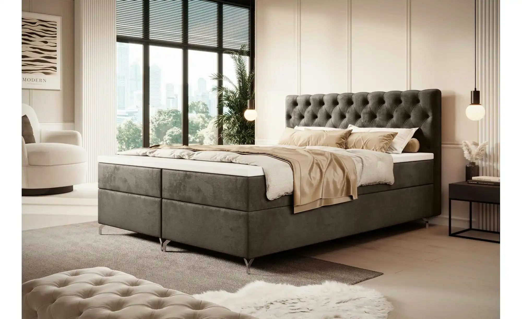 Thumbnail - Boxbett mit Stauraum Chester ¦ braun ¦ Maße (cm): B: 200 H: 111 Betten > Komfortbetten - Höffner