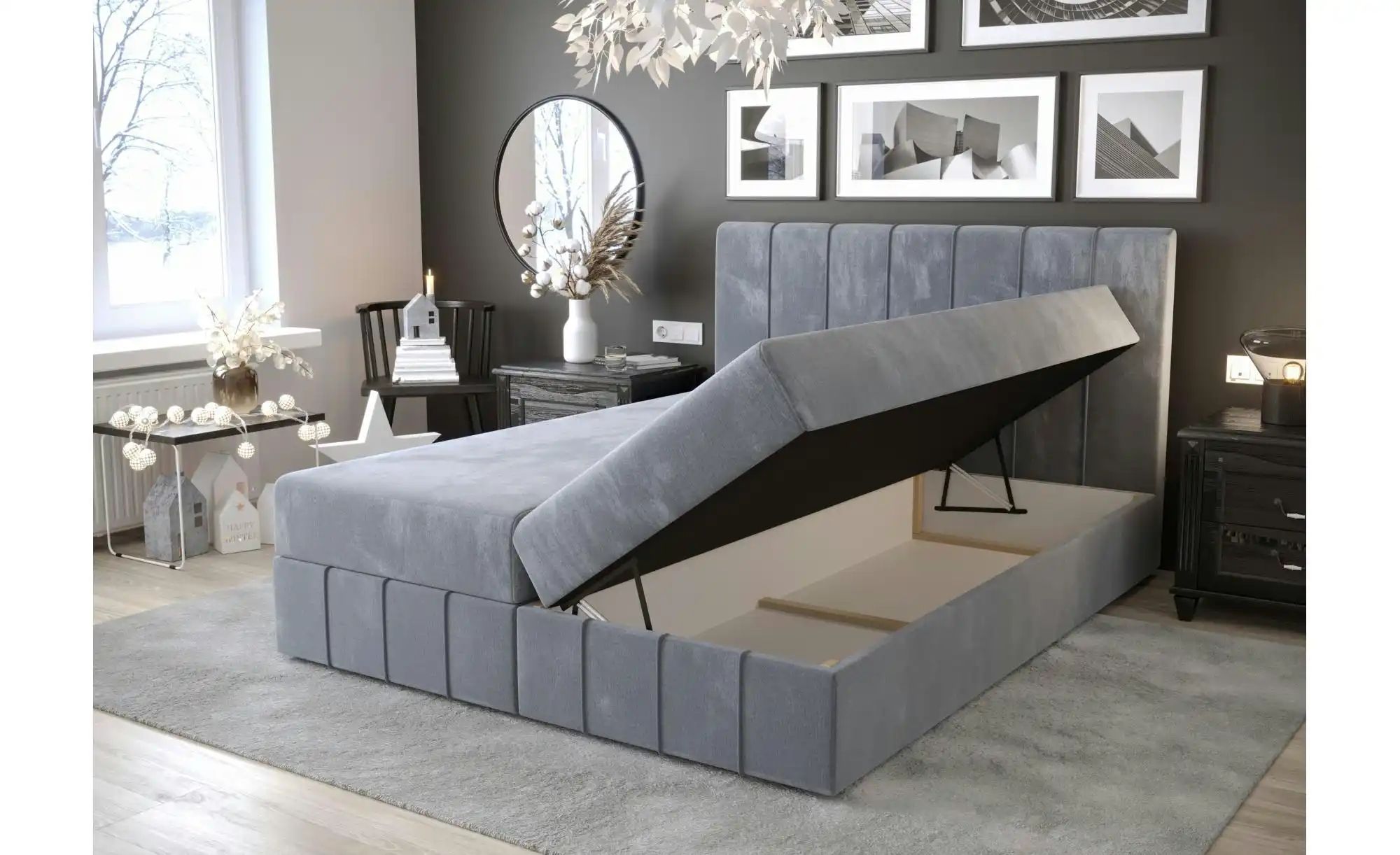 Thumbnail - Boxbett mit Stauraum Bahama ¦ grau ¦ Maße (cm): B: 160 H: 102 Betten > Komfortbetten - Höffner