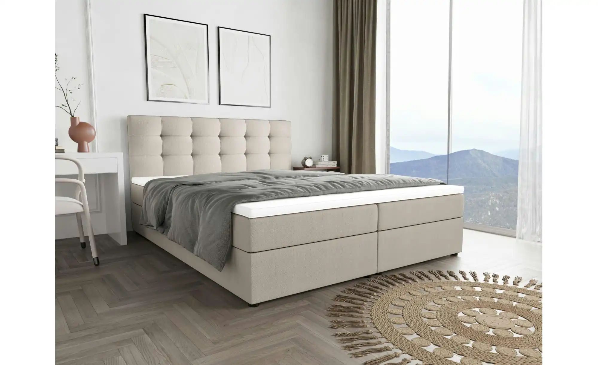 Boxbett   ¦ beige ¦ Maße (cm): B: 180 H: 102 Betten > Komfortbetten - Höffn günstig online kaufen