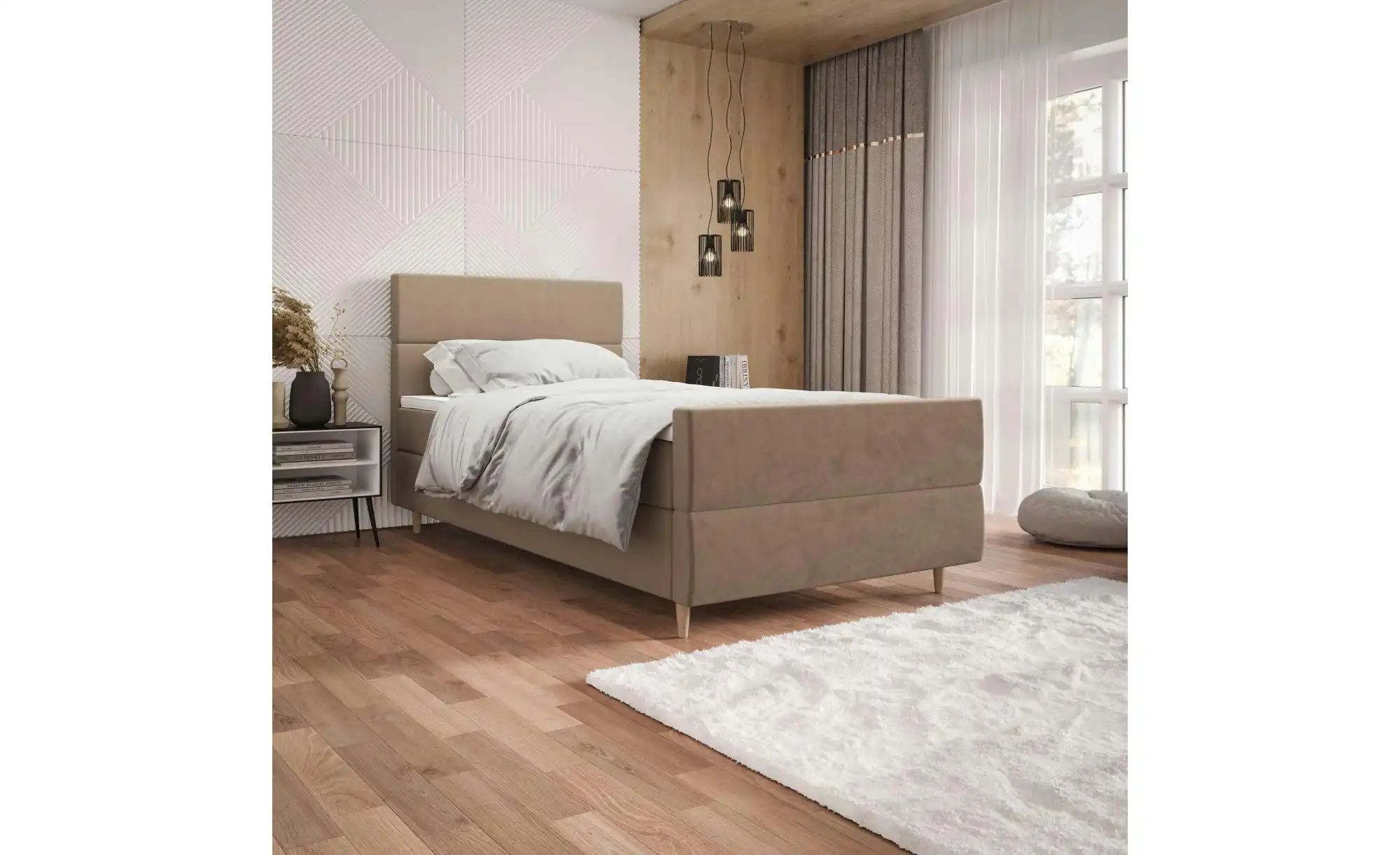 Boxbett   ¦ beige ¦ Maße (cm): B: 100 H: 114 Betten > Komfortbetten - Höffn günstig online kaufen