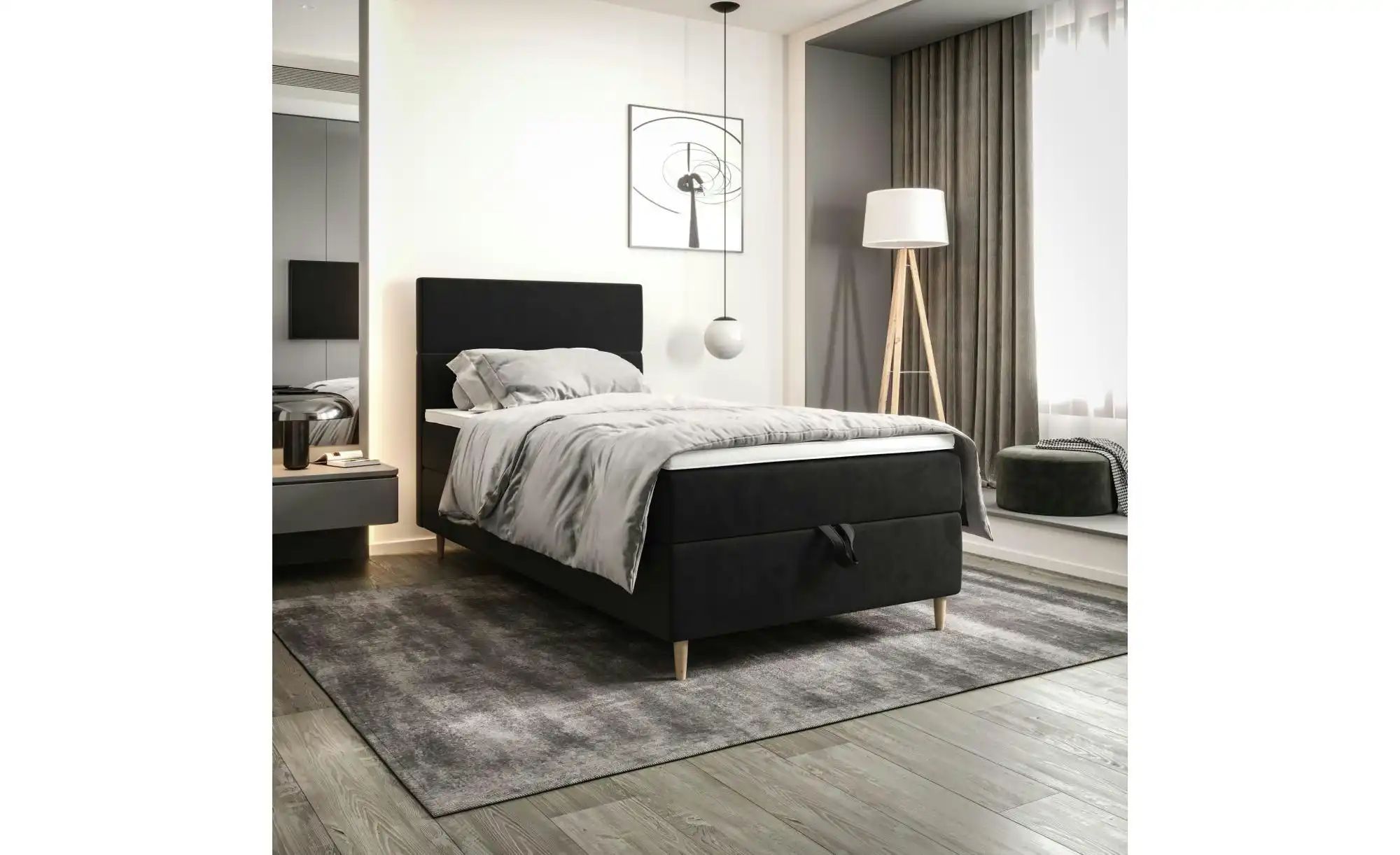 Boxbett   ¦ grau ¦ Maße (cm): B: 100 H: 114 Betten > Komfortbetten - Höffne günstig online kaufen