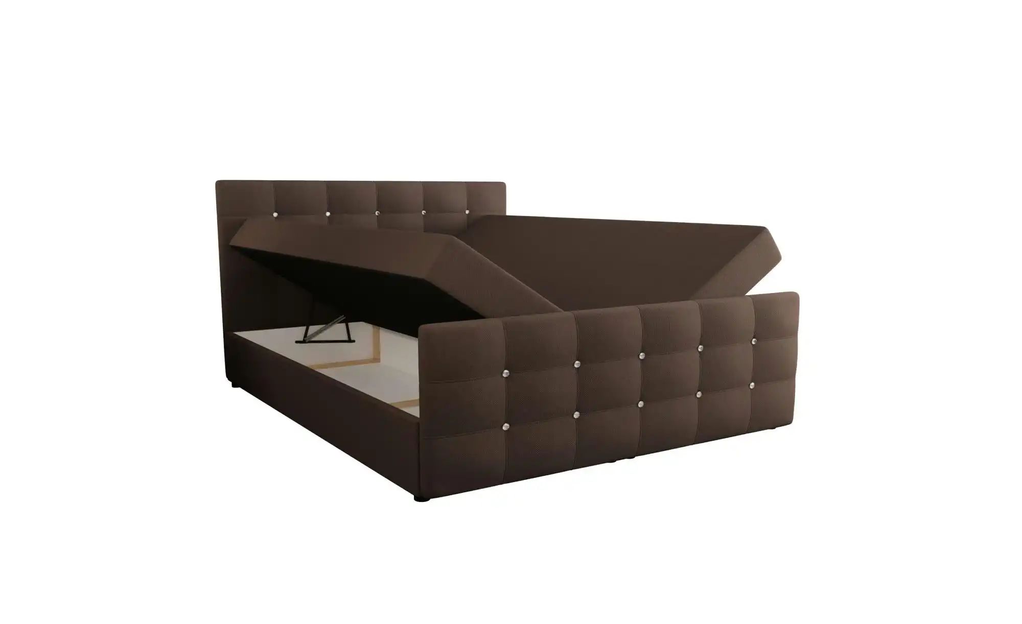 Thumbnail - Boxbett mit Stauraum und Topper Kleo ¦ braun ¦ Maße (cm): B: 160 H: 105 Betten > Komfortbetten - Höffner