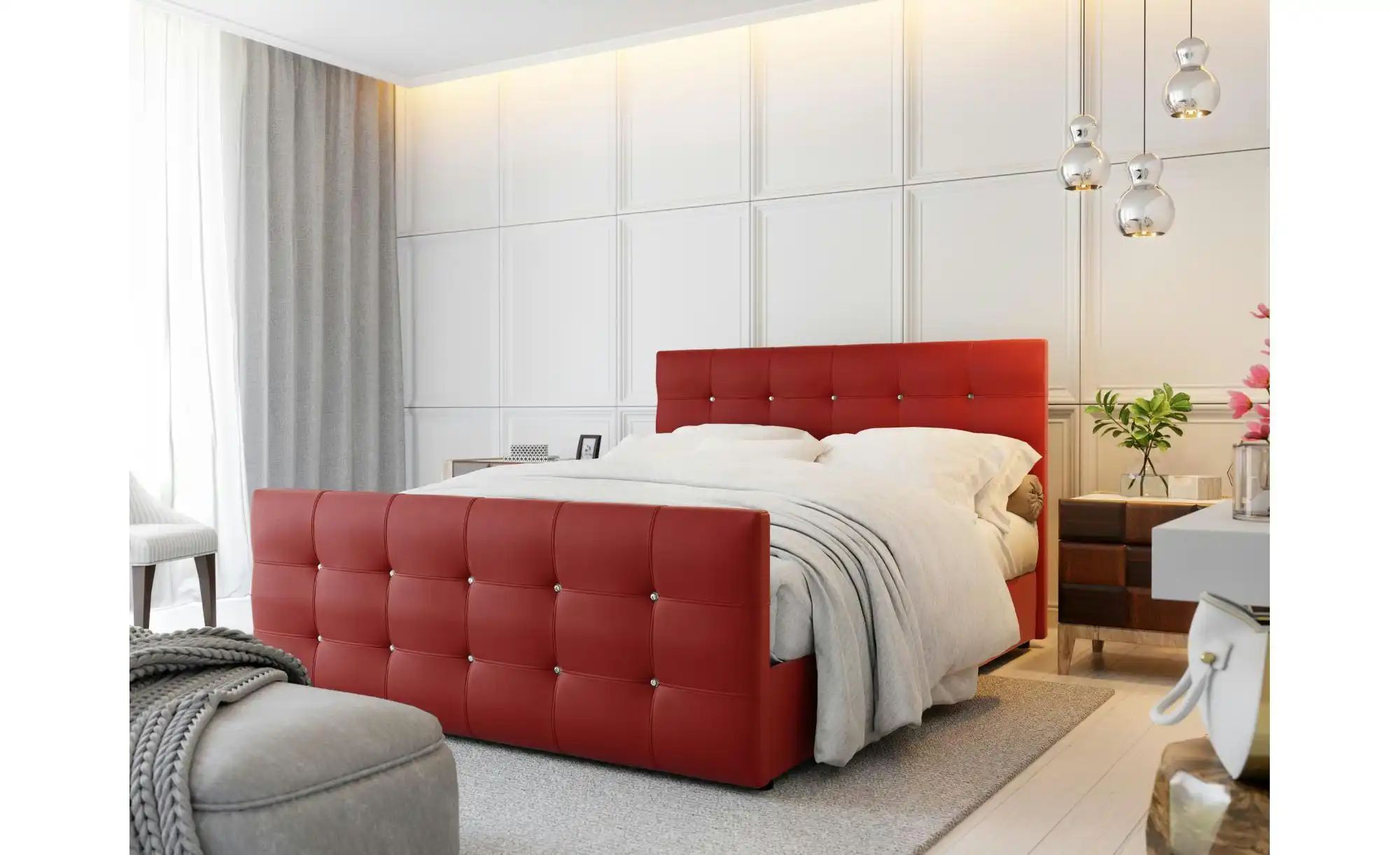 Boxbett  Kleo ¦ rot ¦ Maße (cm): B: 160 H: 105 Betten > Komfortbetten - Höf günstig online kaufen