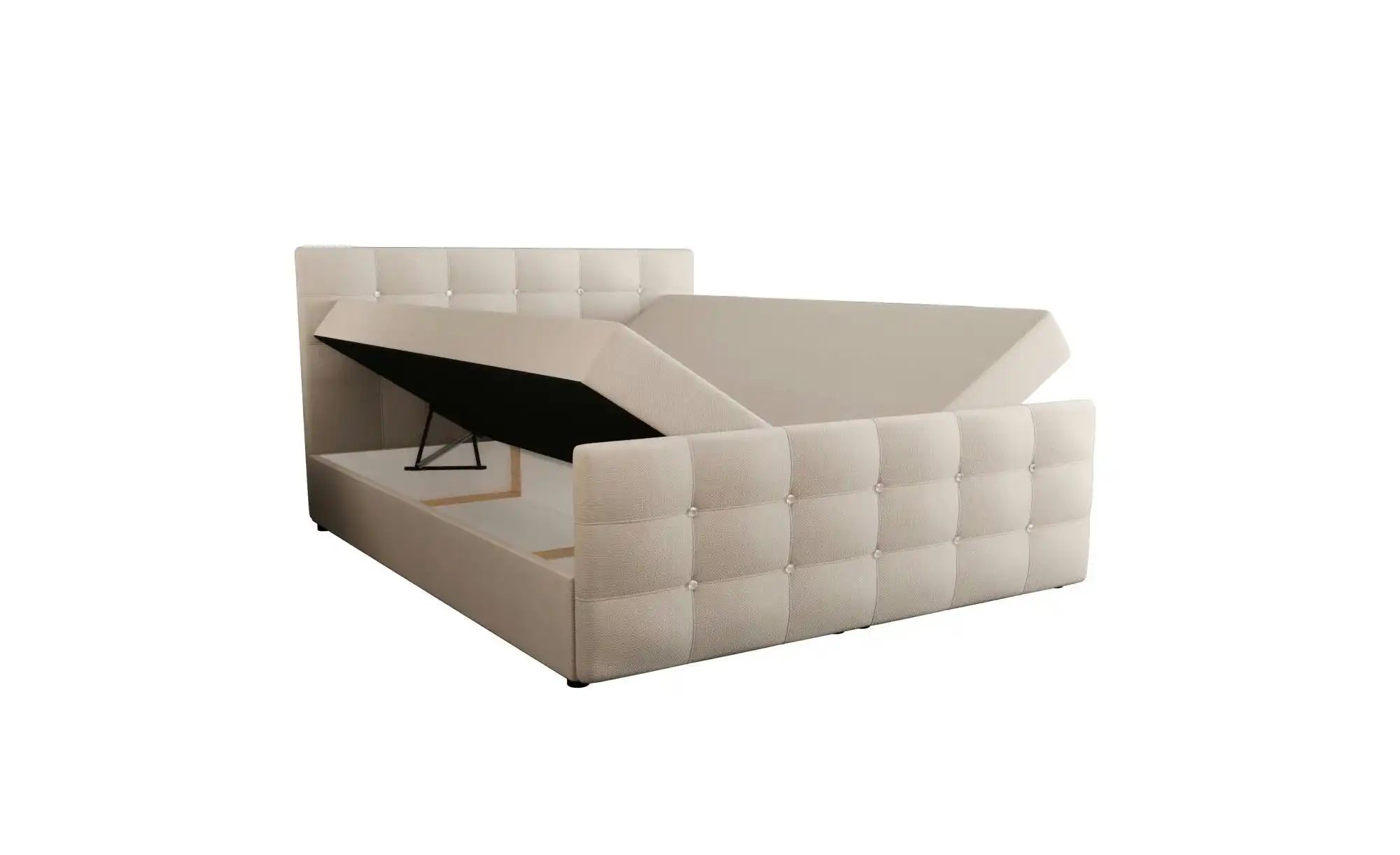 Thumbnail - Boxbett mit Stauraum und Topper Kleo ¦ beige ¦ Maße (cm): B: 180 H: 105 Betten > Komfortbetten - Höffner