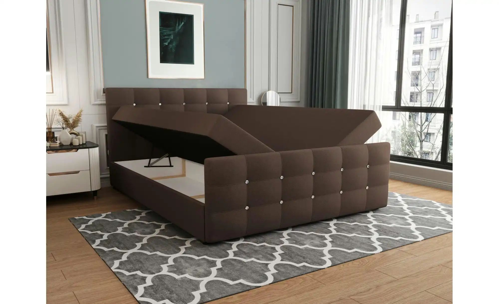 Boxbett  Kleo ¦ braun ¦ Maße (cm): B: 140 H: 105 Betten > Komfortbetten - H günstig online kaufen