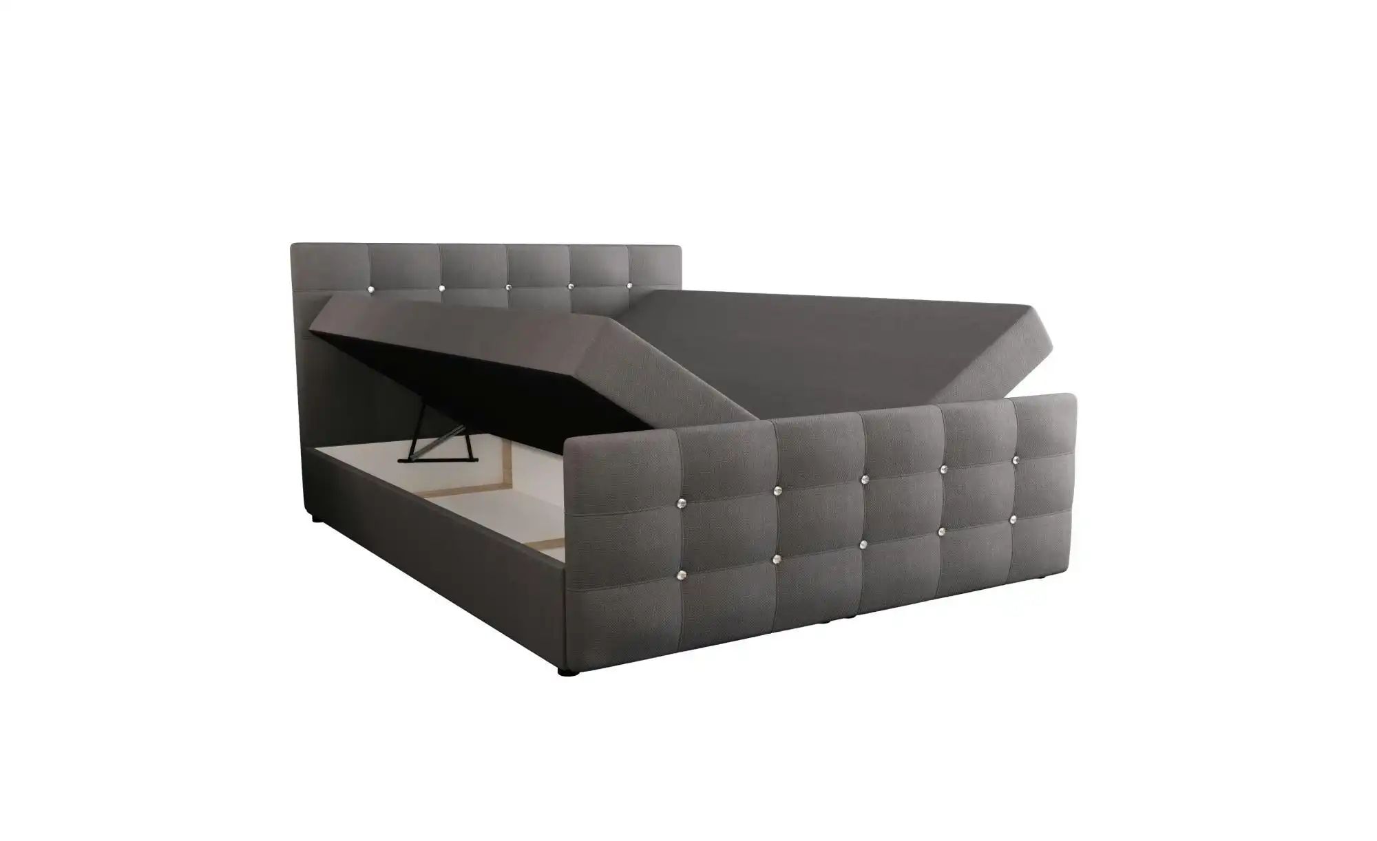 Thumbnail - Boxbett mit Stauraum und Topper Kleo ¦ grau ¦ Maße (cm): B: 160 H: 105 Betten > Komfortbetten - Höffner