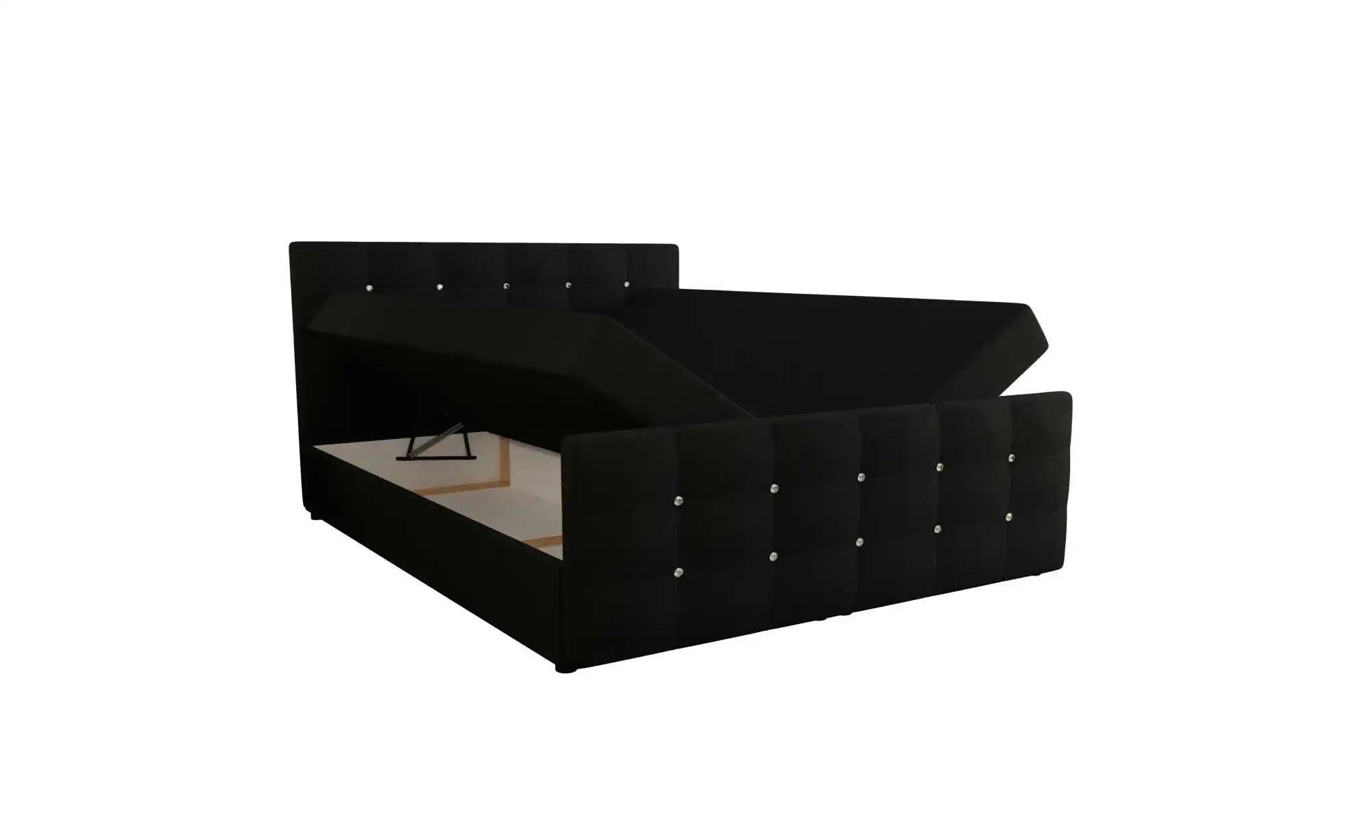 Thumbnail - Boxbett mit Stauraum und Topper Kleo ¦ schwarz ¦ Maße (cm): B: 200 H: 105 Betten > Komfortbetten - Höffner