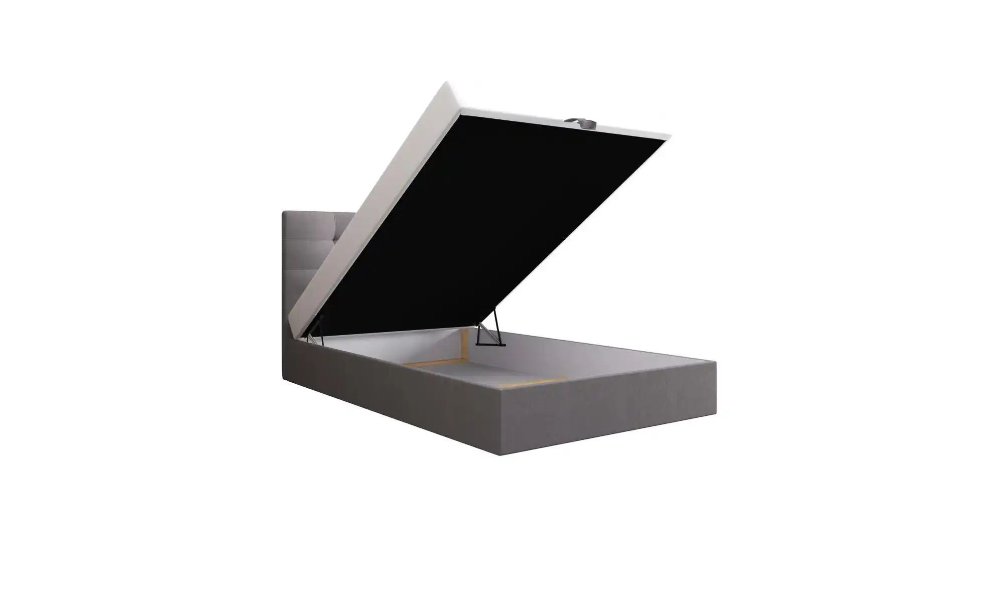 Boxbett mit Stauraum  Matratze H3 und Topper Duo ¦ grau ¦ Maße (cm): B: 100 günstig online kaufen