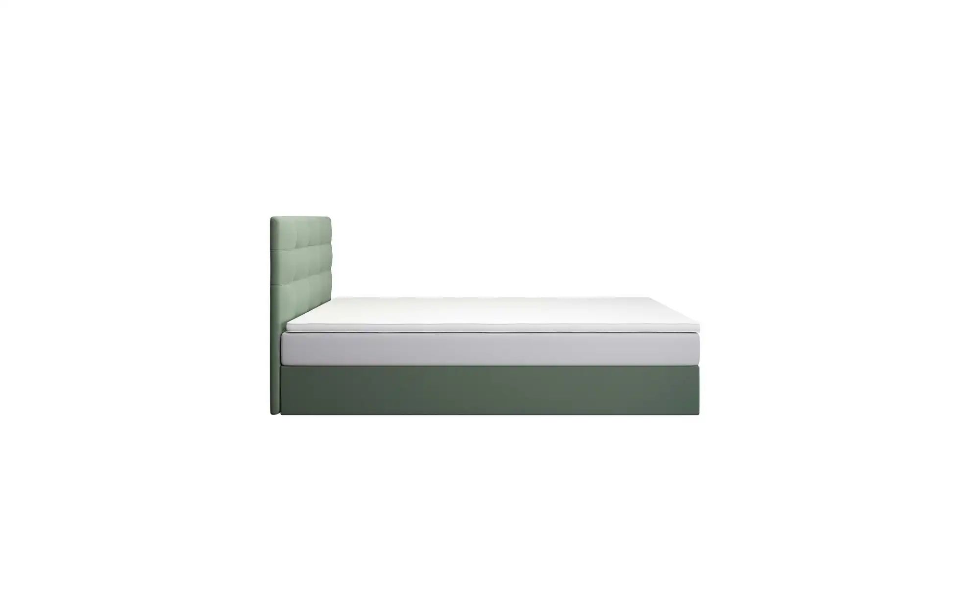 Boxbett mit Stauraum  Matratze H3 und Topper Duo ¦ grün ¦ Maße (cm): B: 100 günstig online kaufen