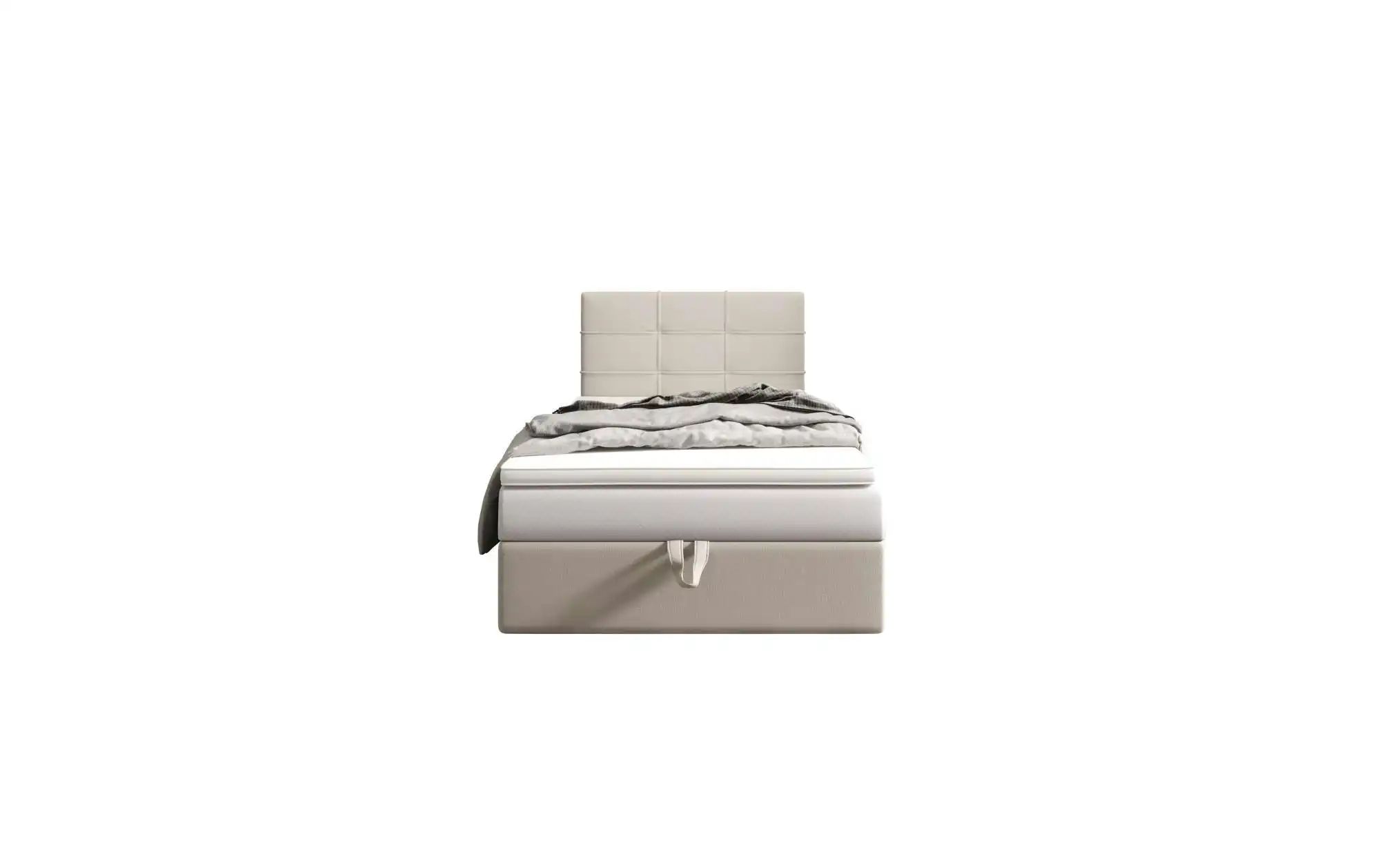 Boxbett mit Stauraum  Matratze H3 und Topper Duo 2 ¦ beige ¦ Maße (cm): B: günstig online kaufen