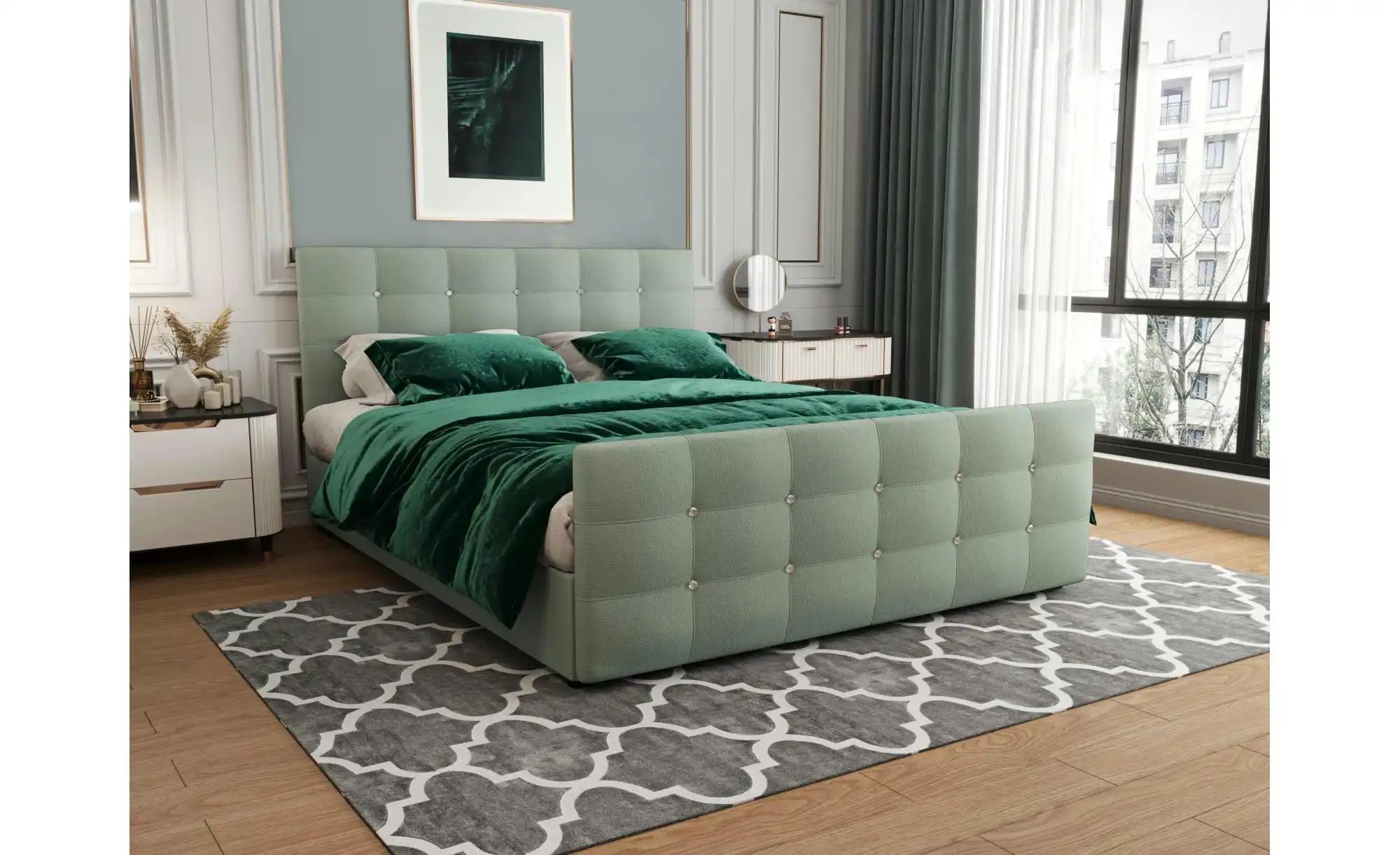 Boxbett   ¦ grün ¦ Maße (cm): B: 140 H: 105 Betten > Komfortbetten - Höffne günstig online kaufen