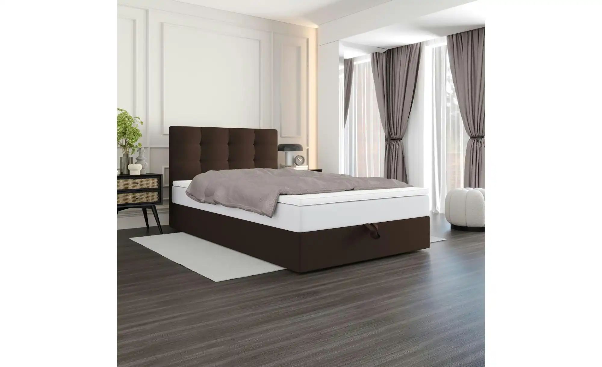 Boxbett mit Stauraum Duo ¦ braun ¦ Maße (cm): B: 100 H: 102 Betten > Komfor günstig online kaufen