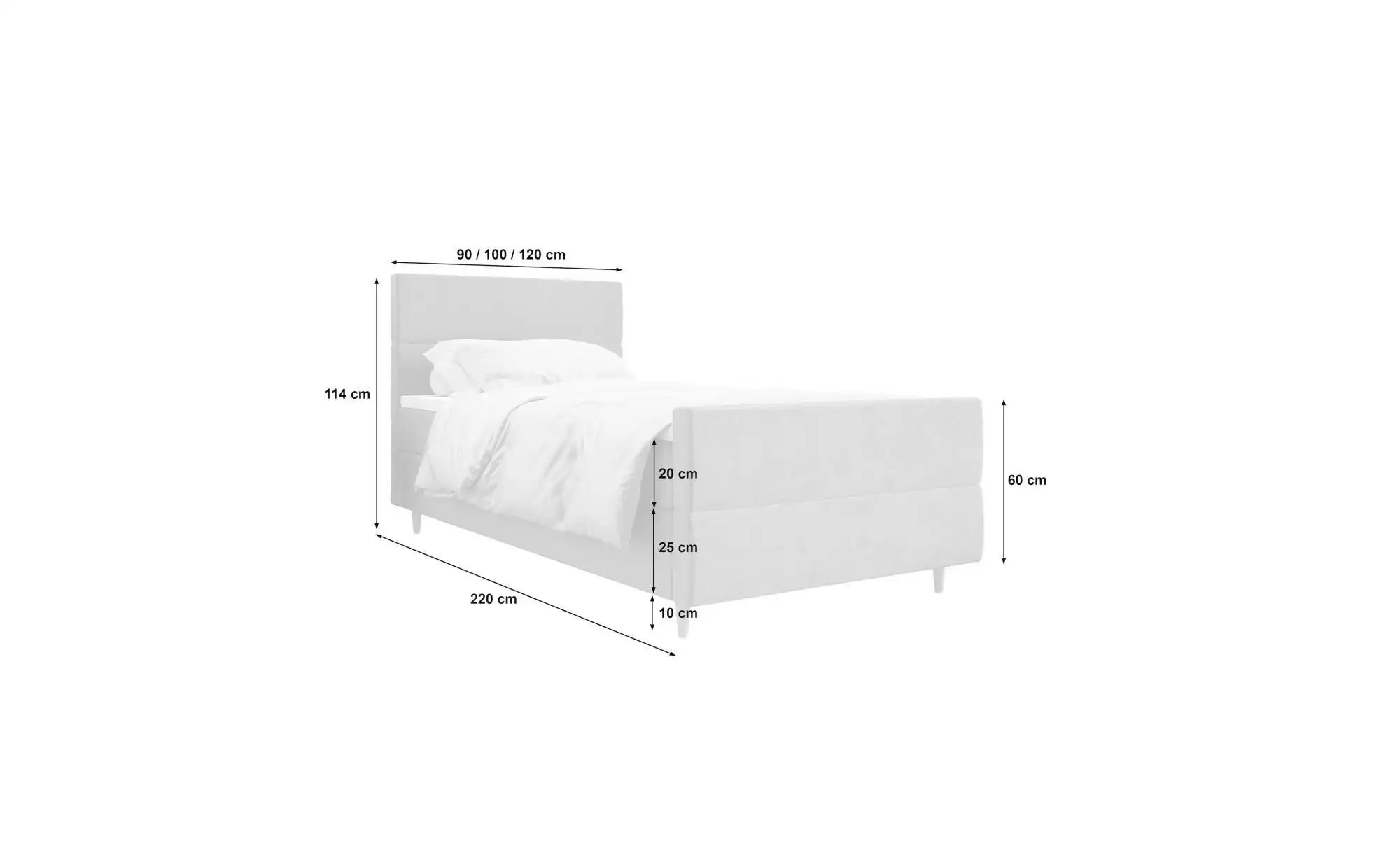 Boxbett mit Stauraum Flo Plus ¦ grau ¦ Maße (cm): B: 120 H: 114 Betten > Ko günstig online kaufen
