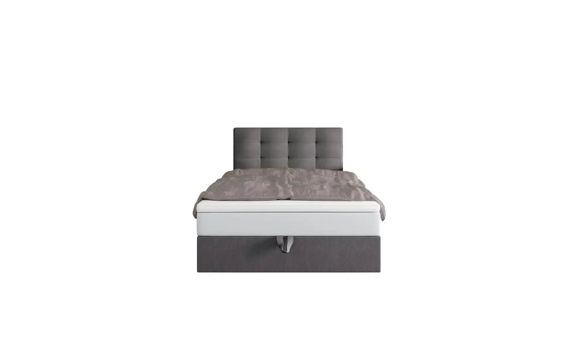 Boxbett mit Stauraum  Matratze H3 und Topper Duo ¦ grau ¦ Maße (cm): B: 90 günstig online kaufen