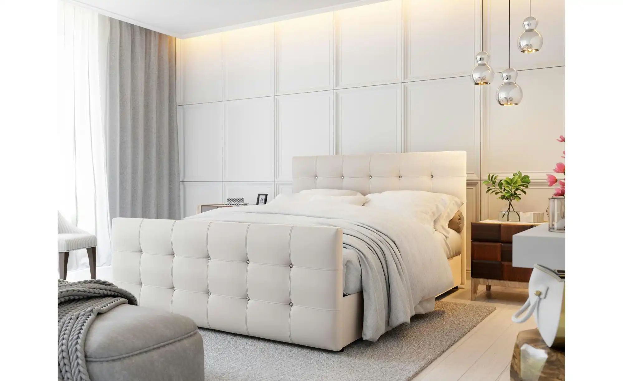 Boxbett  Kleo ¦ weiß ¦ Maße (cm): B: 140 H: 105 Betten > Komfortbetten - Hö günstig online kaufen