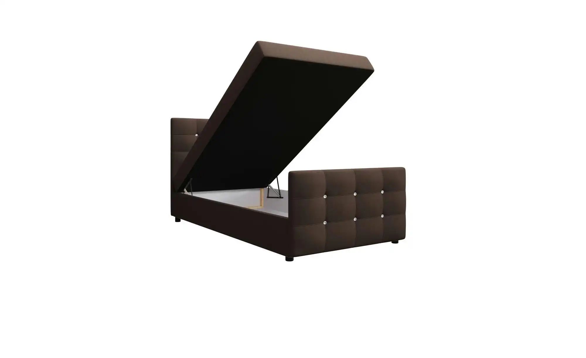 Boxbett mit Stauraum  Matratze H3 und Topper Kleo ¦ braun ¦ Maße (cm): B: 9 günstig online kaufen