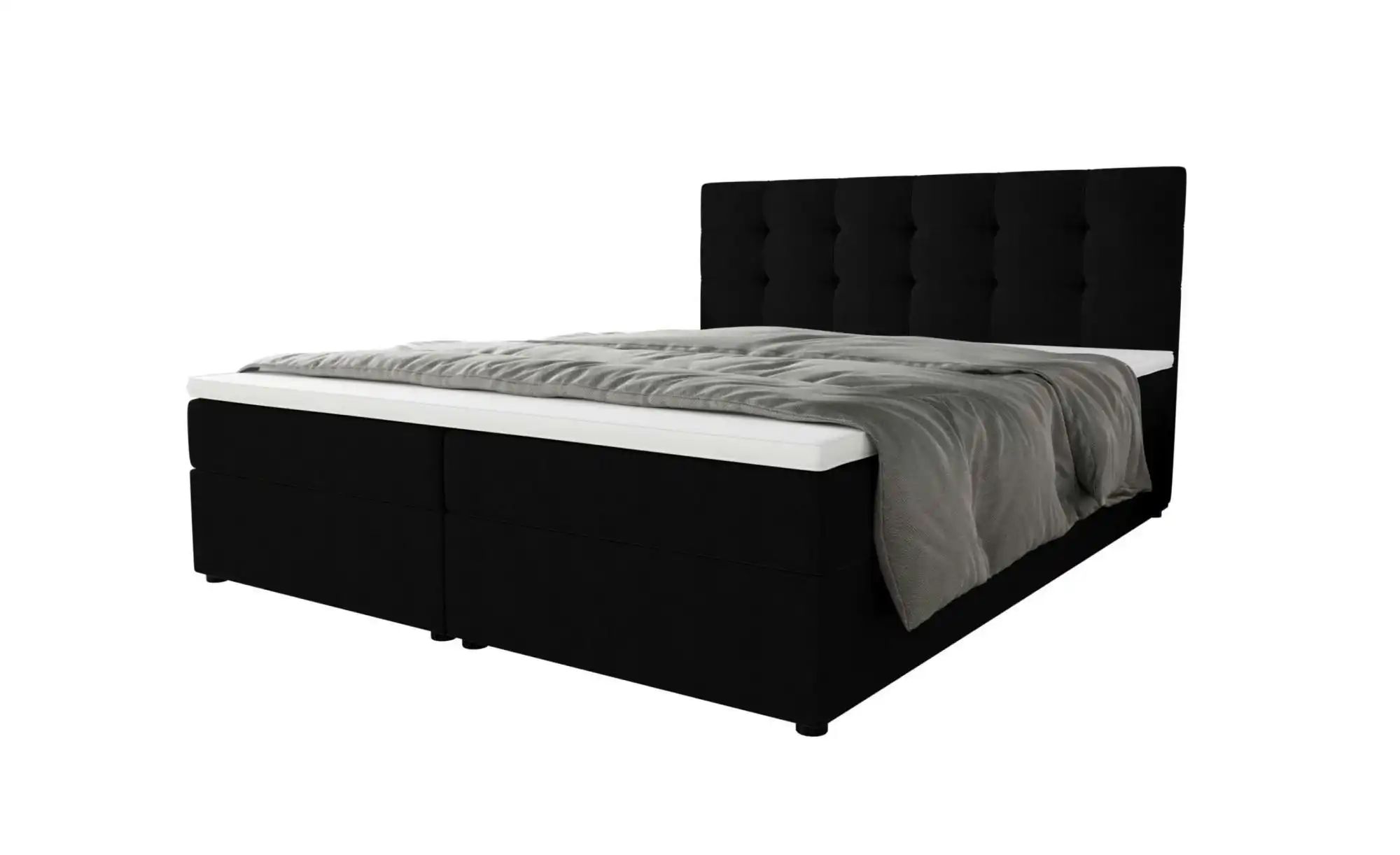 Thumbnail - Boxbett mit Stauraum  Matratze H3 und Topper Fado 2 ¦ schwarz ¦ Maße (cm): B: 180 H: 102 Betten > Komfortbetten - Höffne...