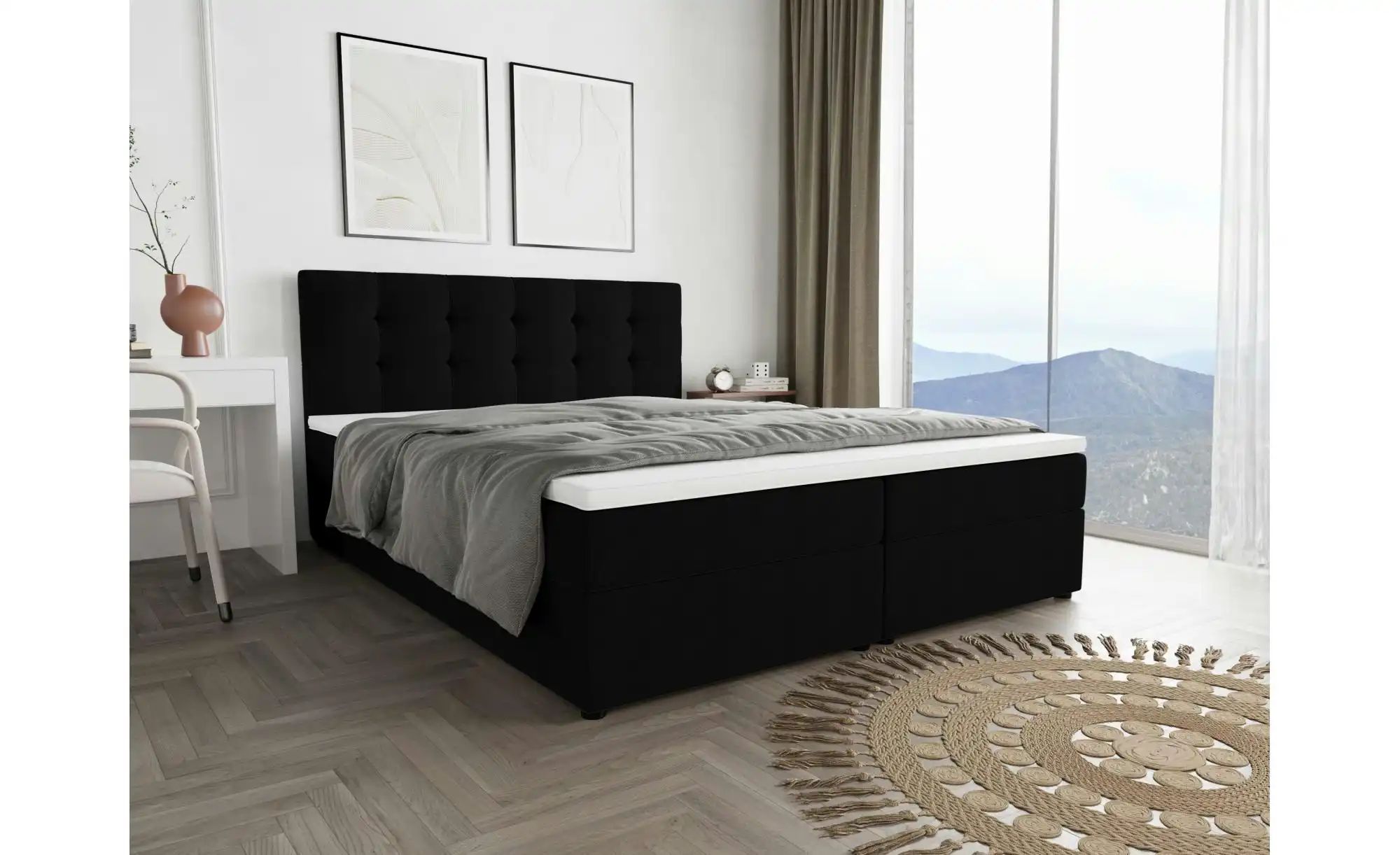 Boxbett   ¦ schwarz ¦ Maße (cm): B: 160 H: 102 Betten > Komfortbetten - Höf günstig online kaufen