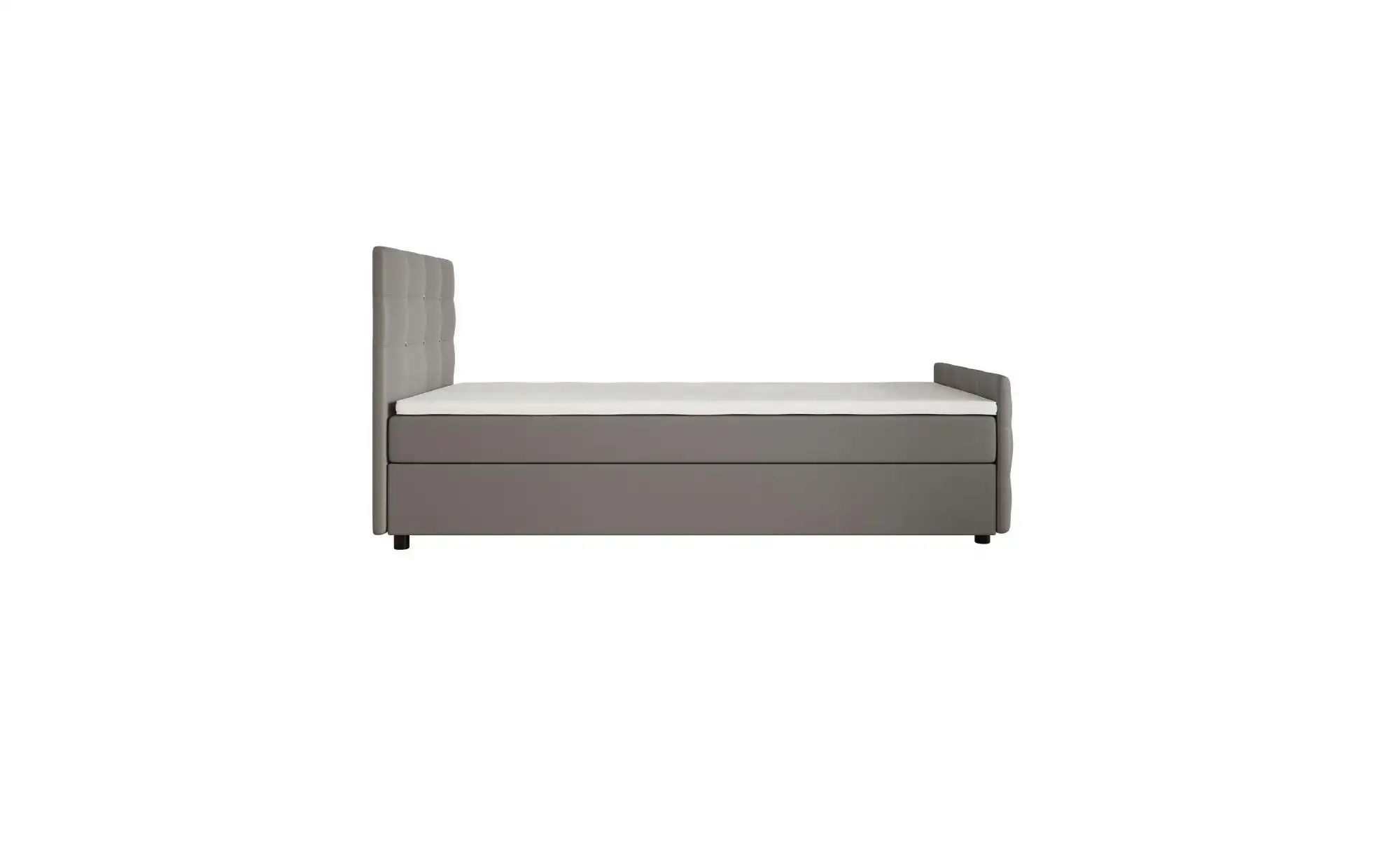 Boxbett mit Stauraum  Matratze H3 und Topper Kleo ¦ grau ¦ Maße (cm): B: 10 günstig online kaufen