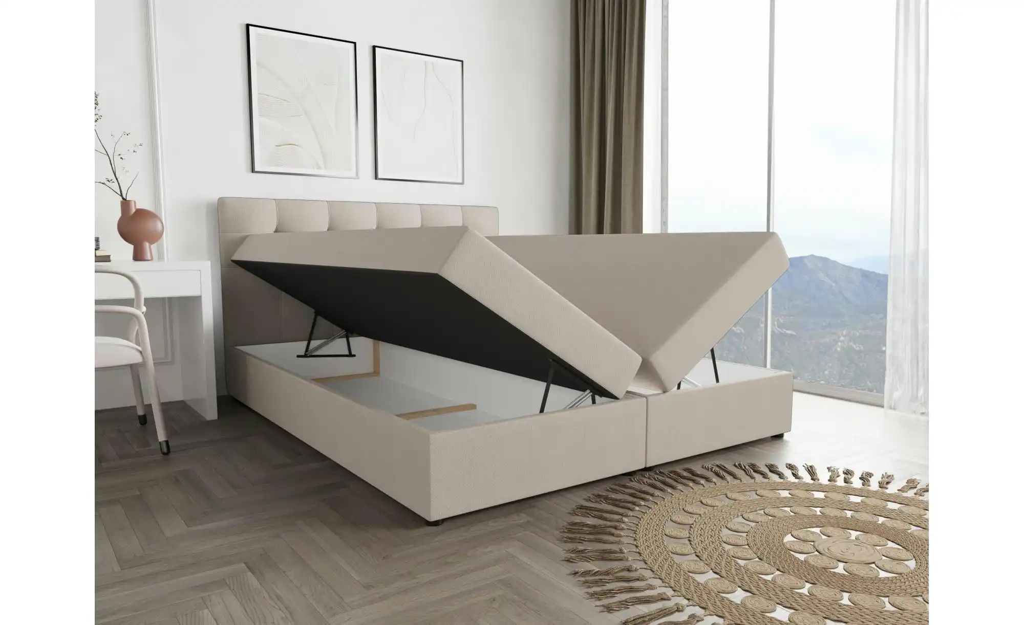 Boxbett   ¦ beige ¦ Maße (cm): B: 160 H: 102 Betten > Komfortbetten - Höffn günstig online kaufen